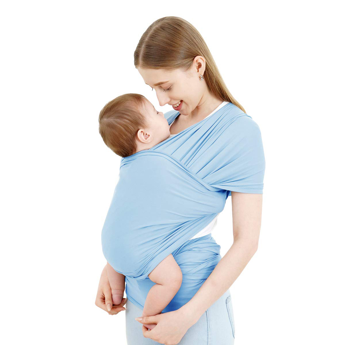 Baby Wrap Carrier,Hands Free Baby Carrier Sling,Lightweight,Breathable,Softness,Perfect for Newborn Infants and Babies Shower Gift,Black