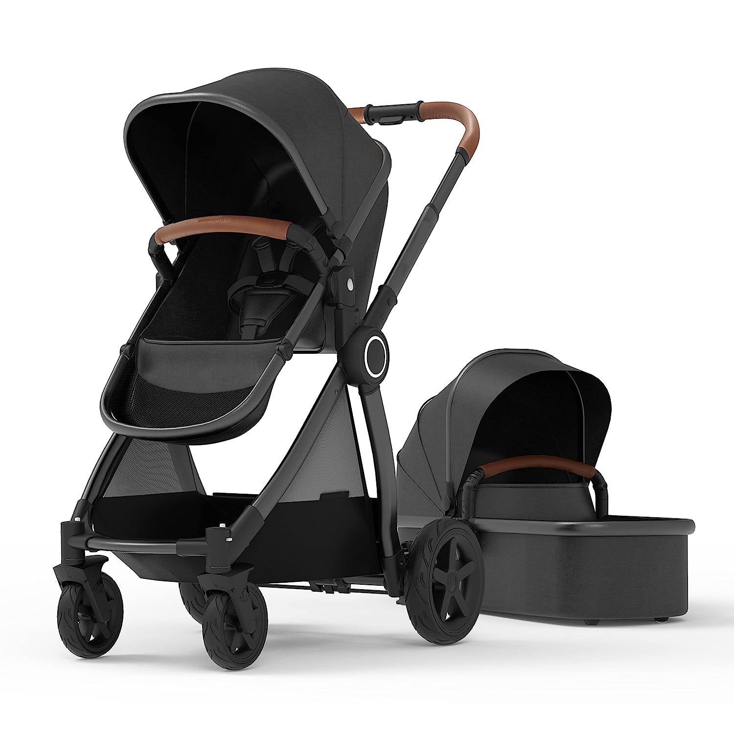 Baby Stroller with Removable Bassinet - Full-Size Baby Strollers for Comfortable Outings with Baby - Toddler Stroller with Reversible Stroller Seat - Smooth Glide Bassinet Stroller