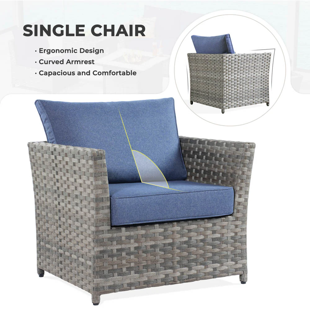 Ovios New Rimaru Series Patio Furniture Set 10-Piece include 42