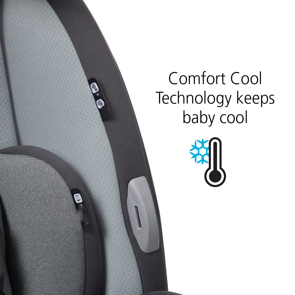 Safety 1st Grow and Go All-in-One Convertible Car Seat, Rear-facing 5-40 pounds, Forward-facing 22-65 pounds, and Belt-positioning booster 40-100 pounds, Carbon Wave