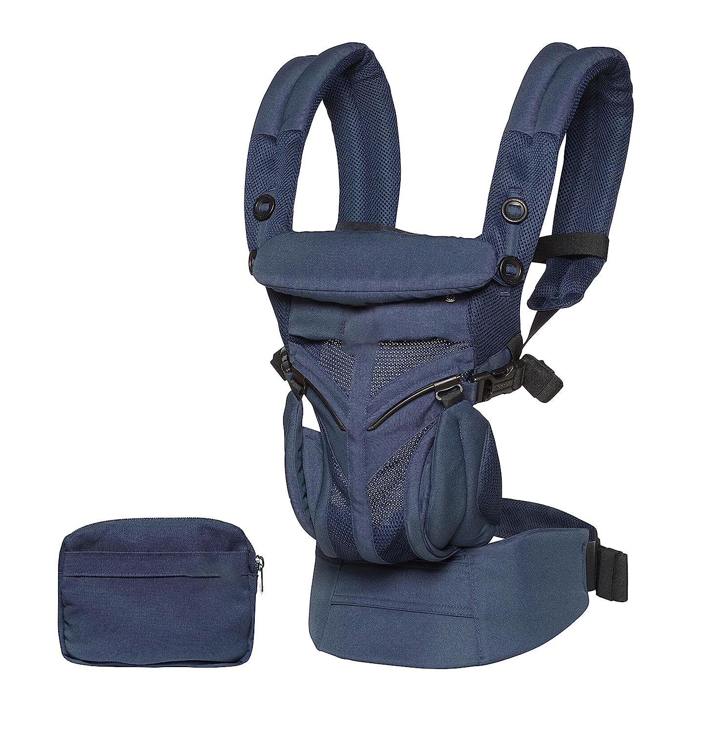 360 All-Position Baby Carrier for Newborn to Toddler with Lumbar Support & Cool Air Mesh (7-45 Lb), Pearl Grey