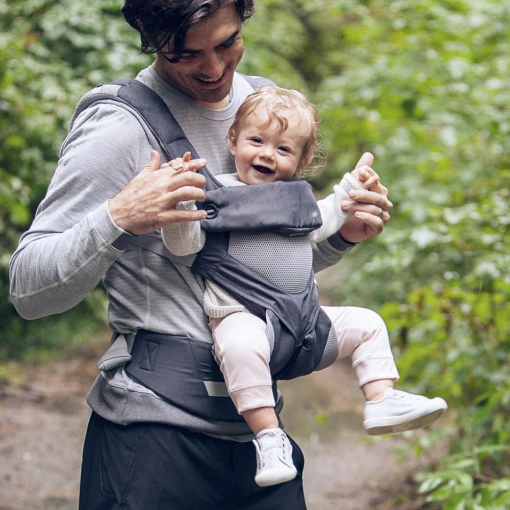 360 All-Position Baby Carrier for Newborn to Toddler with Lumbar Support & Cool Air Mesh (7-45 Lb), Pearl Grey