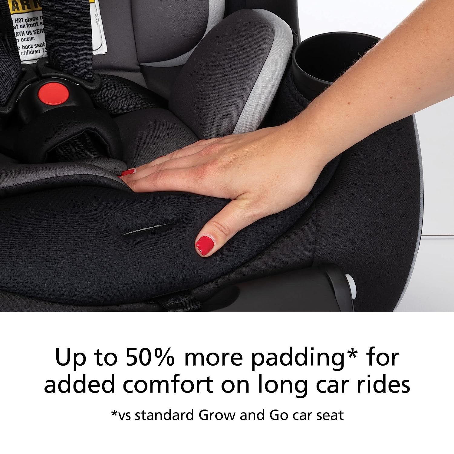 Safety 1st Grow and Go All-in-One Convertible Car Seat, Rear-facing 5-40 pounds, Forward-facing 22-65 pounds, and Belt-positioning booster 40-100 pounds, Carbon Wave