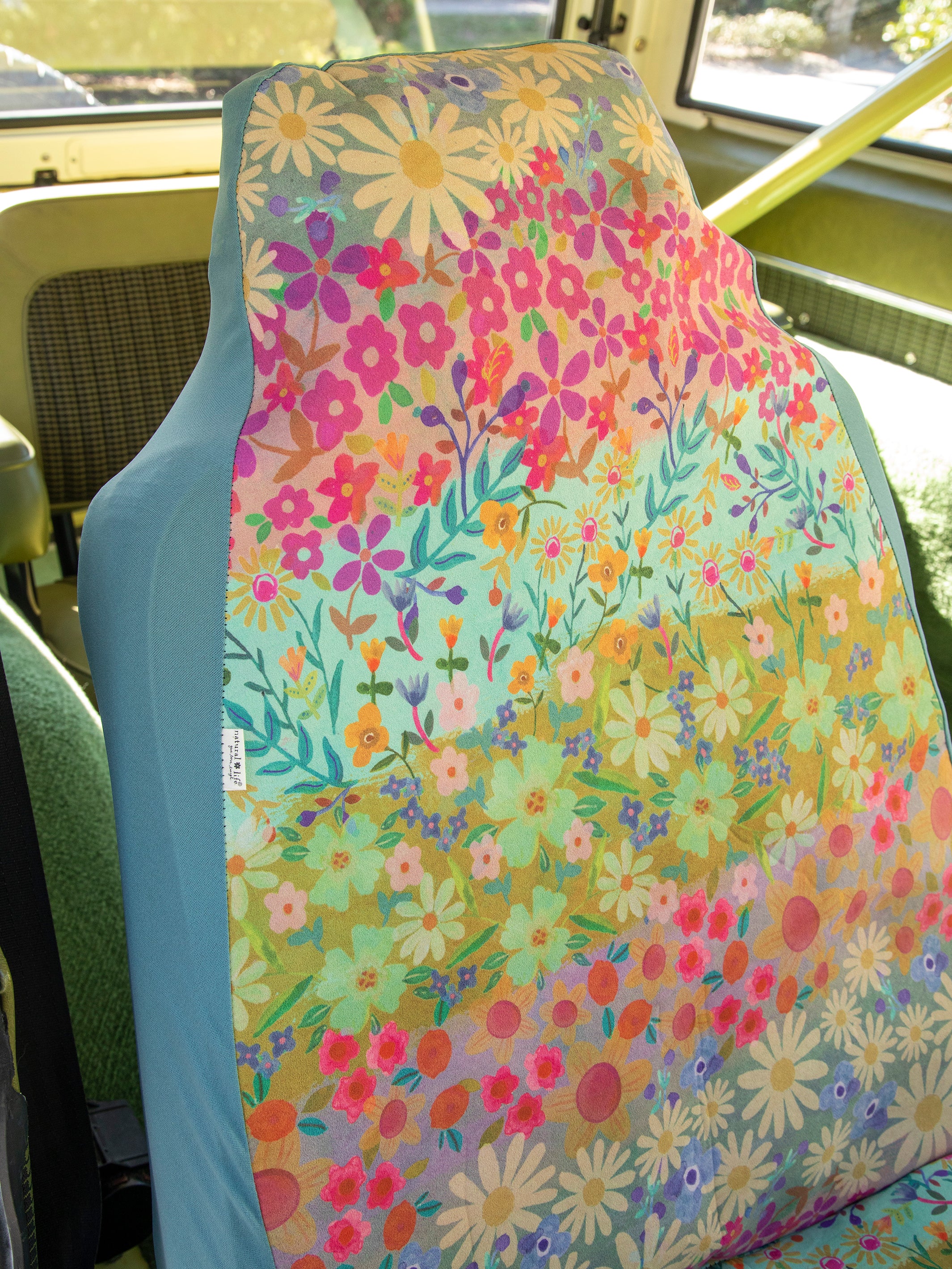 Front Car Seat Cover, Set of 2 - Wildflower Border