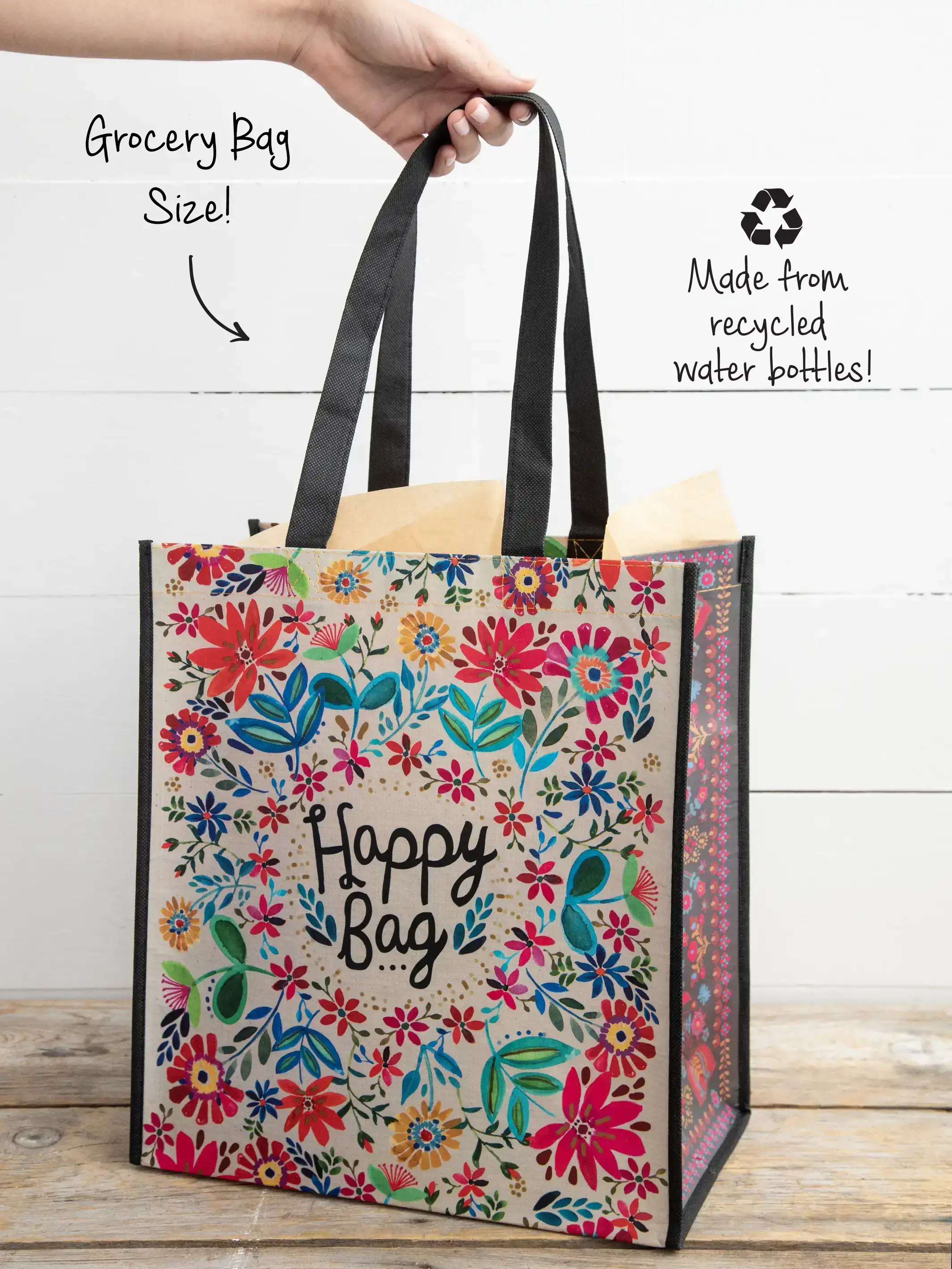 XL Happy Bag, Set of 3 - Bright Floral