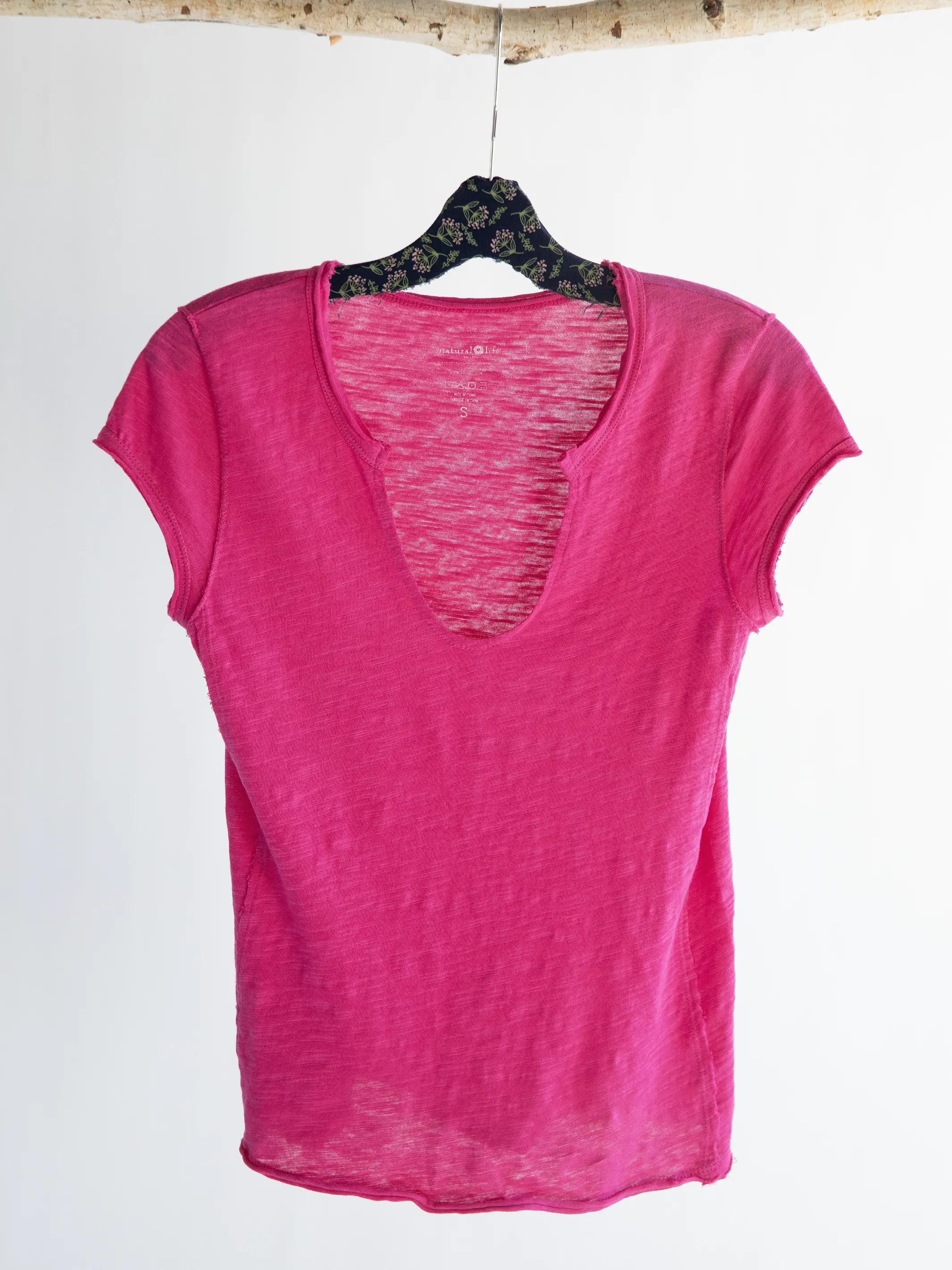 Molly Knit Tee Shirt - Pink Flambe