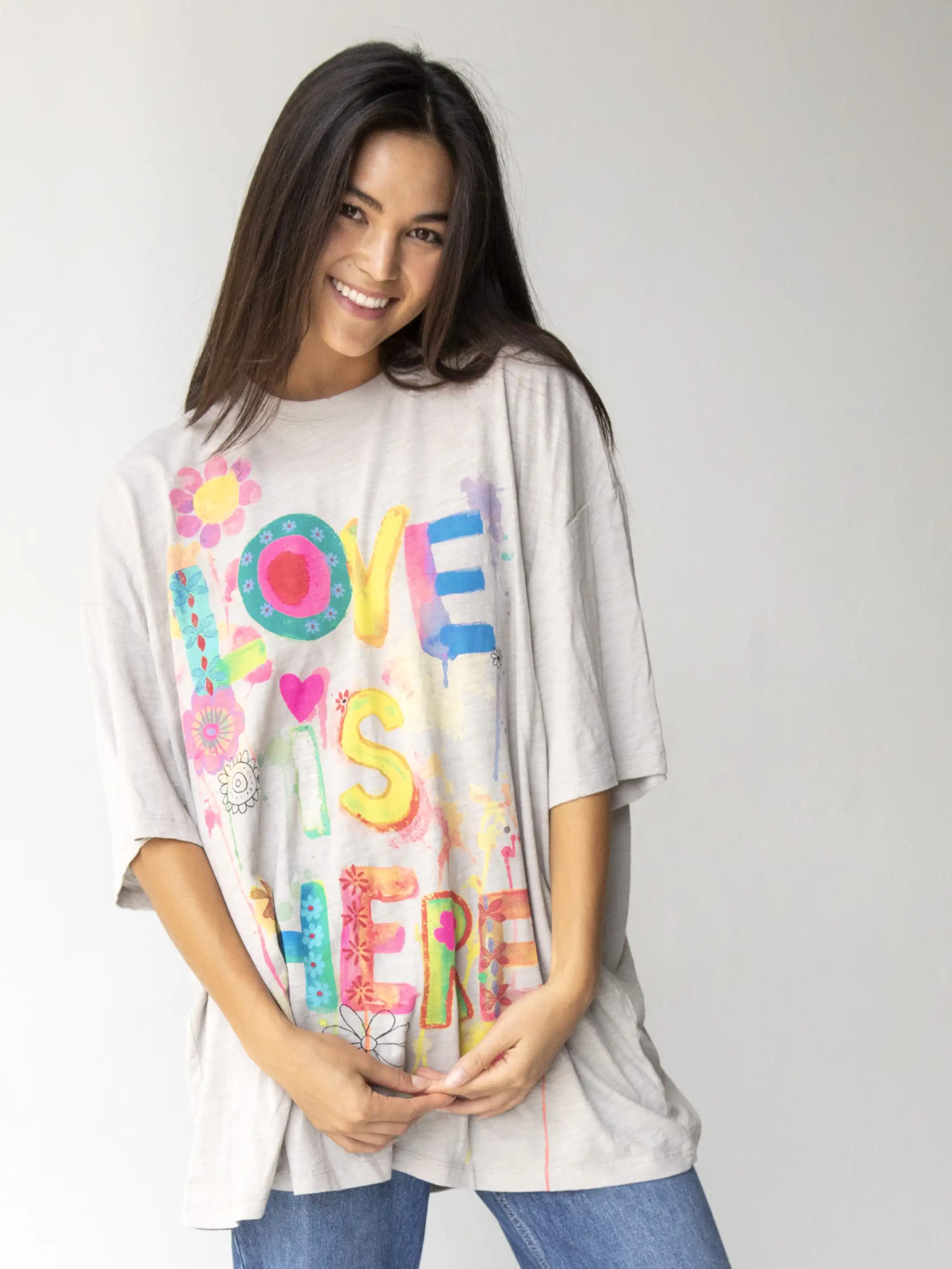 Life Is A Canvas Tee - Love Heather Grey