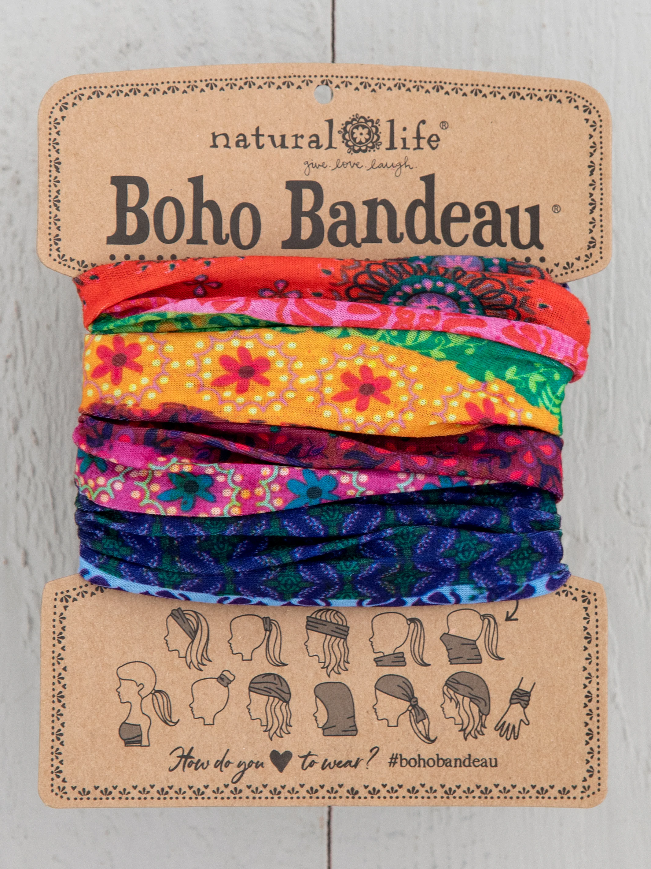 Full Boho Bandeau Headband - Multi Stripe