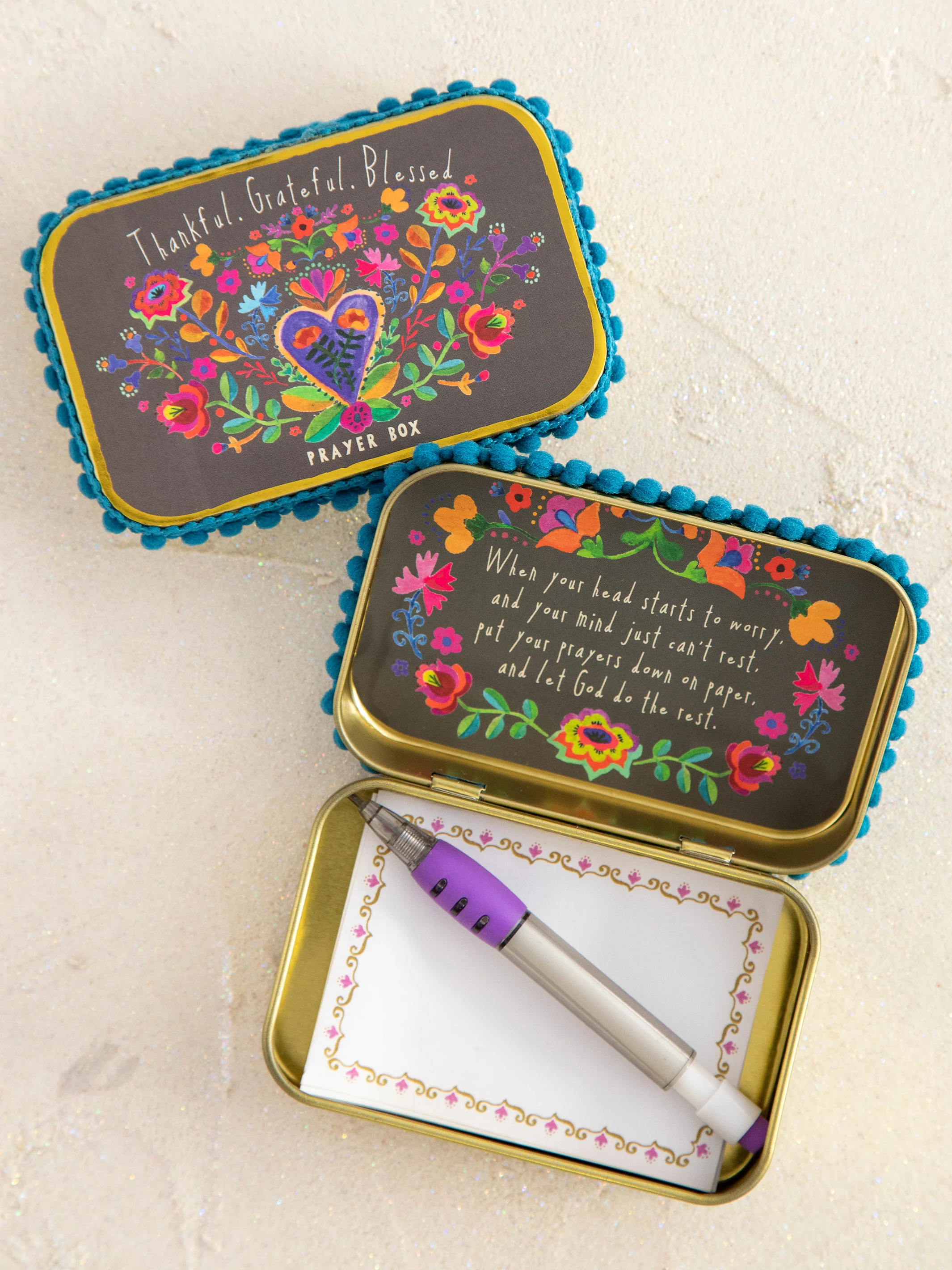 Tin Prayer Box - Thankful Grateful