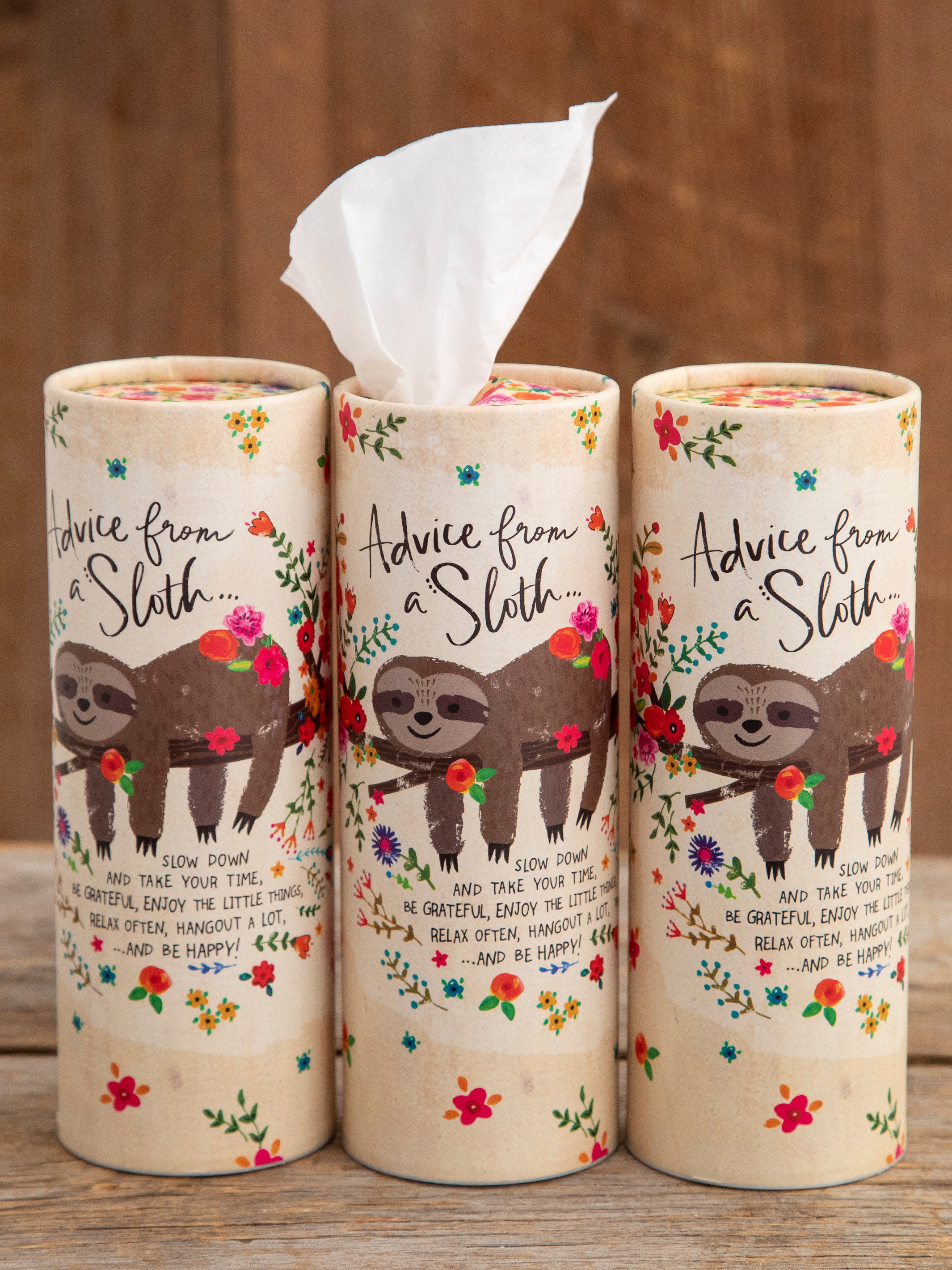 Car Tissues, Set of 3 - Advice From a Sloth