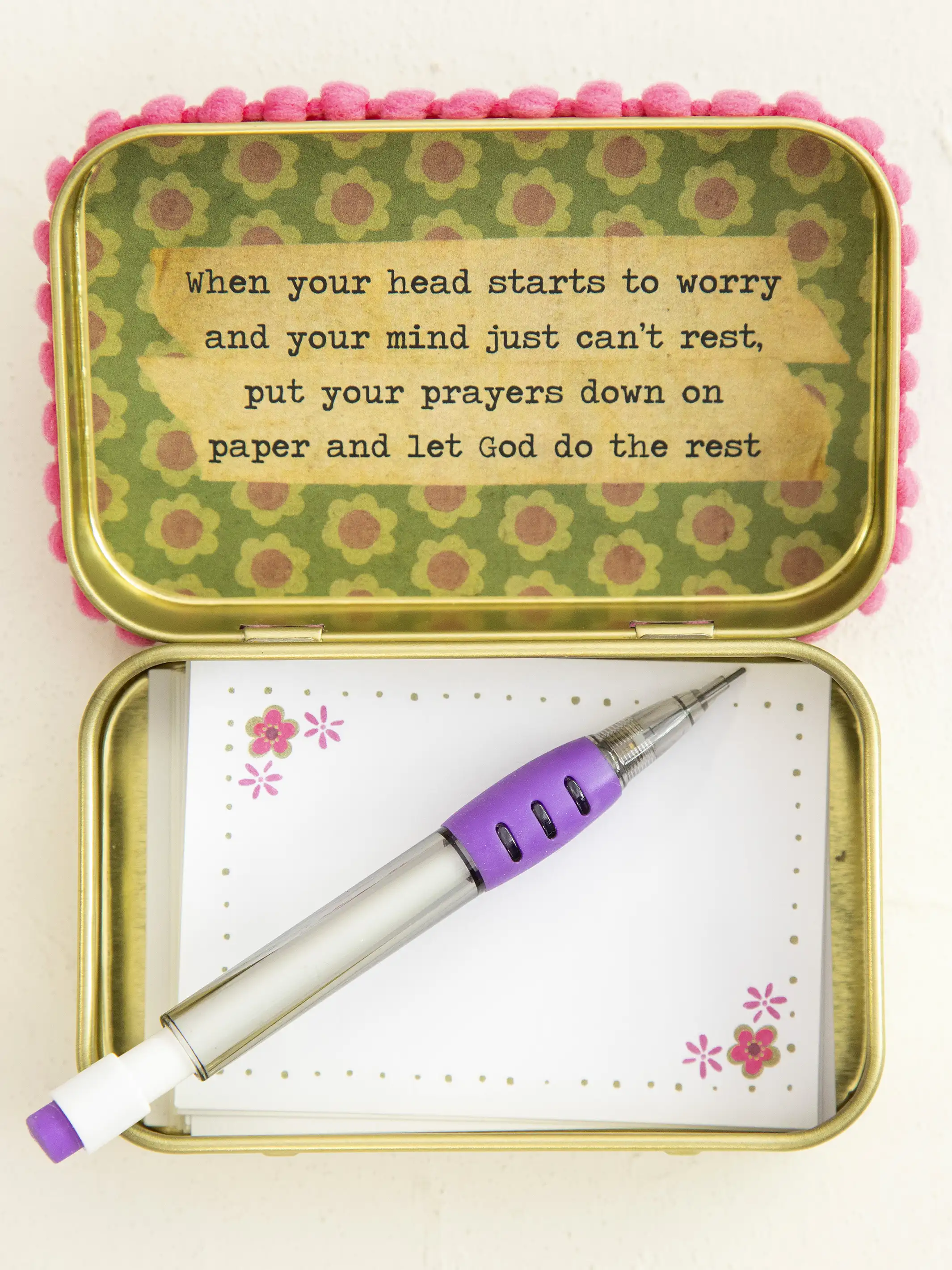 Tin Prayer Box - Rainbow