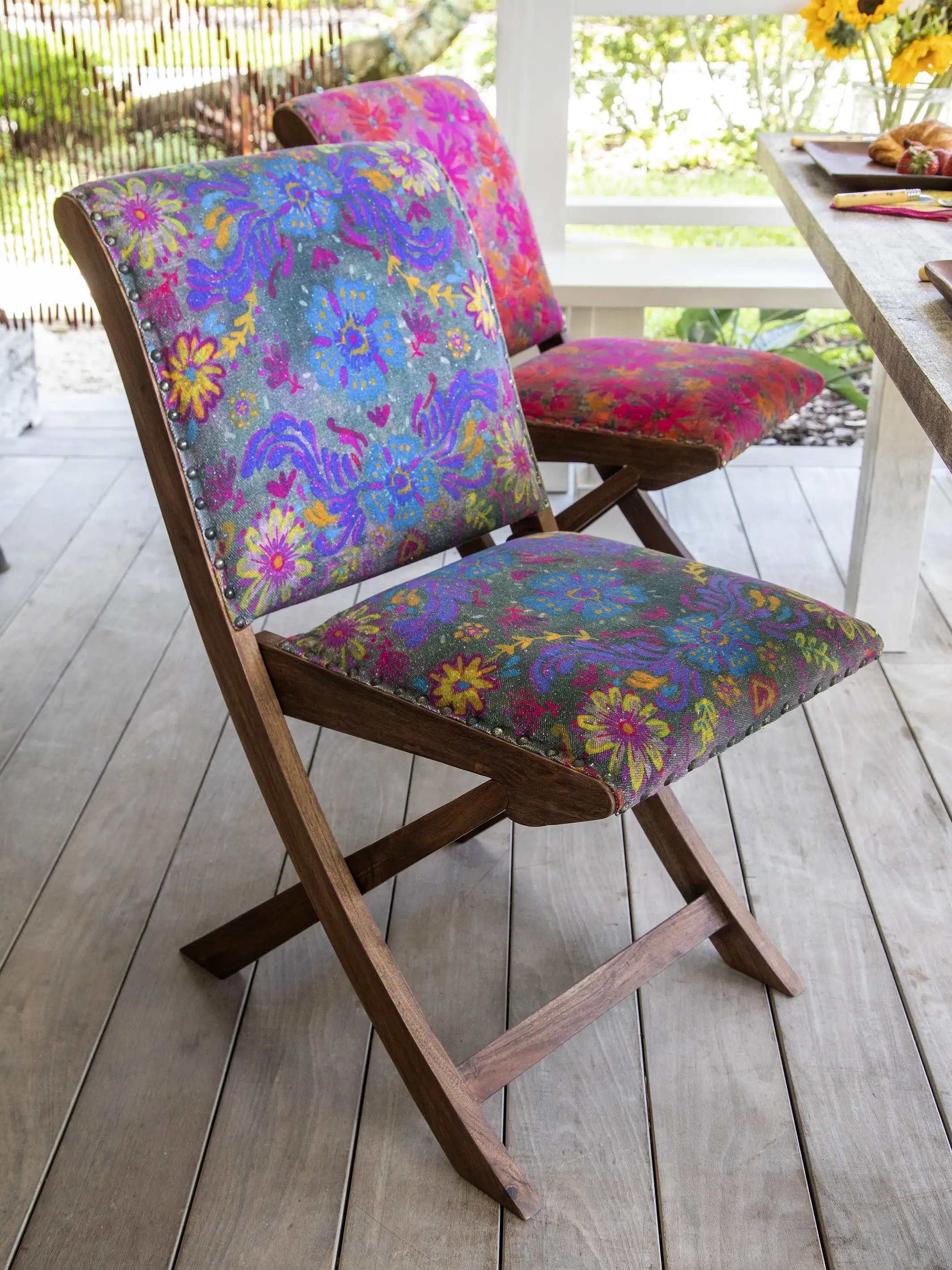 Favorite Anywhere Chair - Indigo Flower
