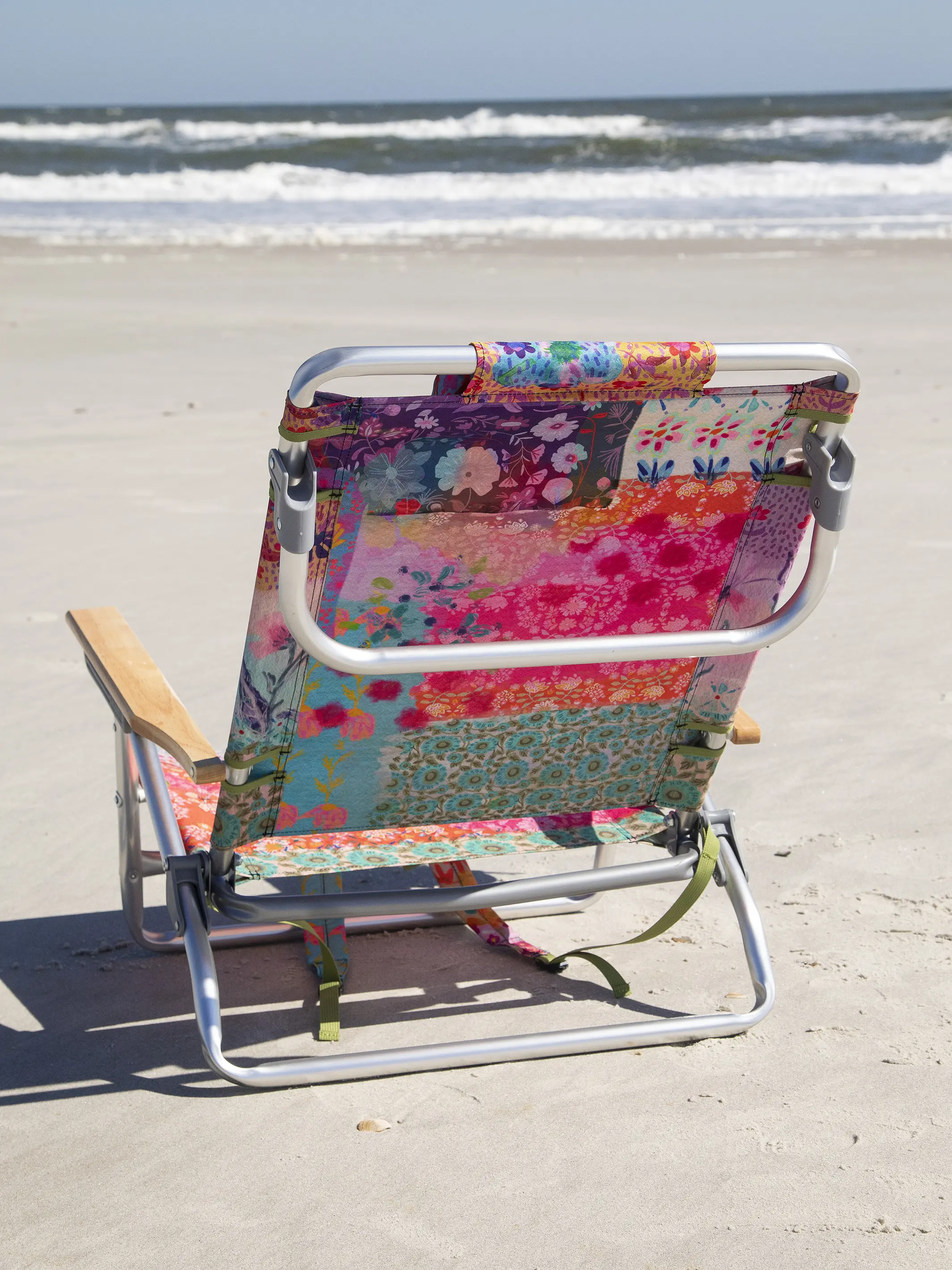 Backpack Beach Chair - Pink Watercolor Patchwork
