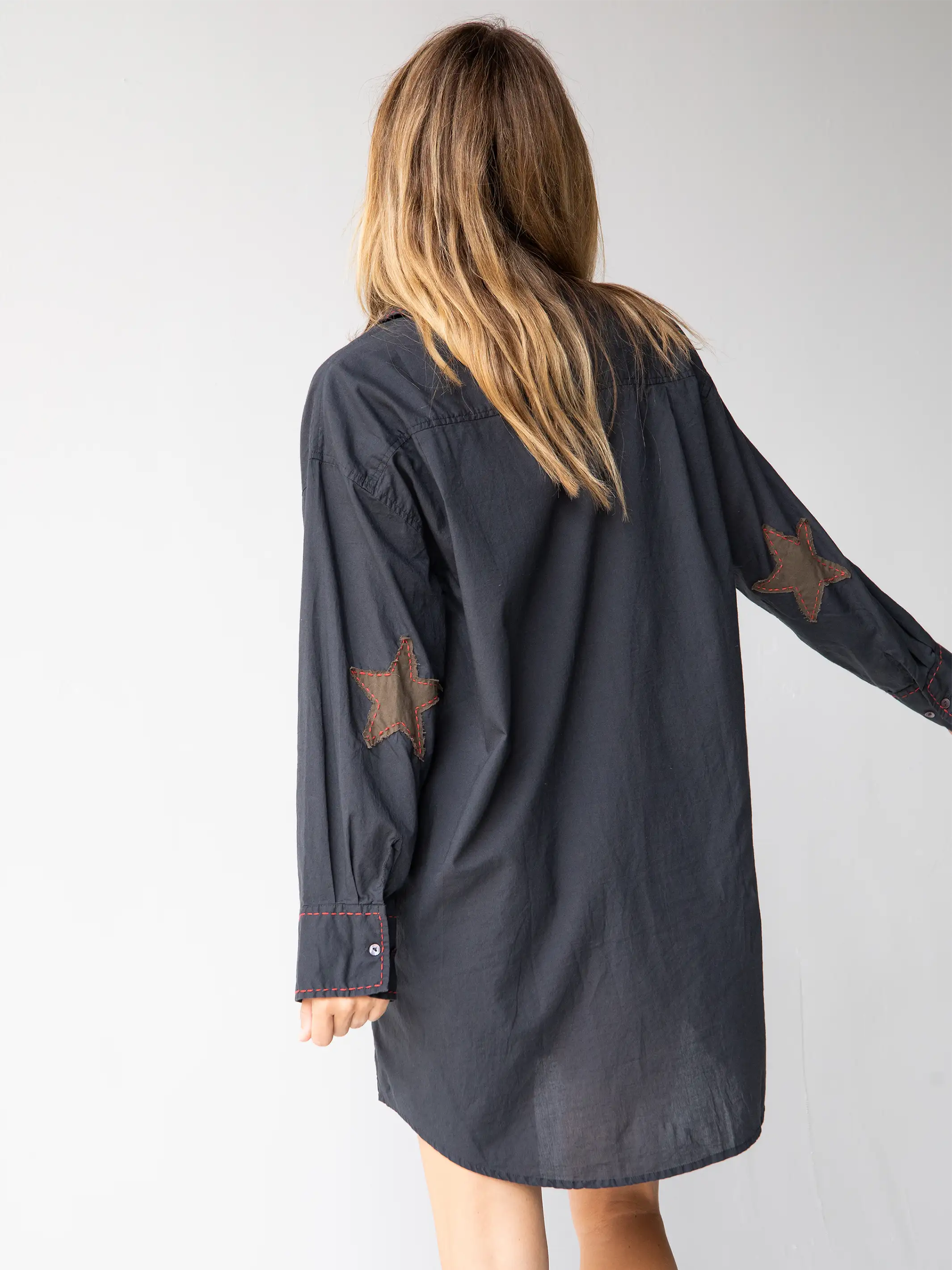 Lesli Shirt Dress - Charcoal