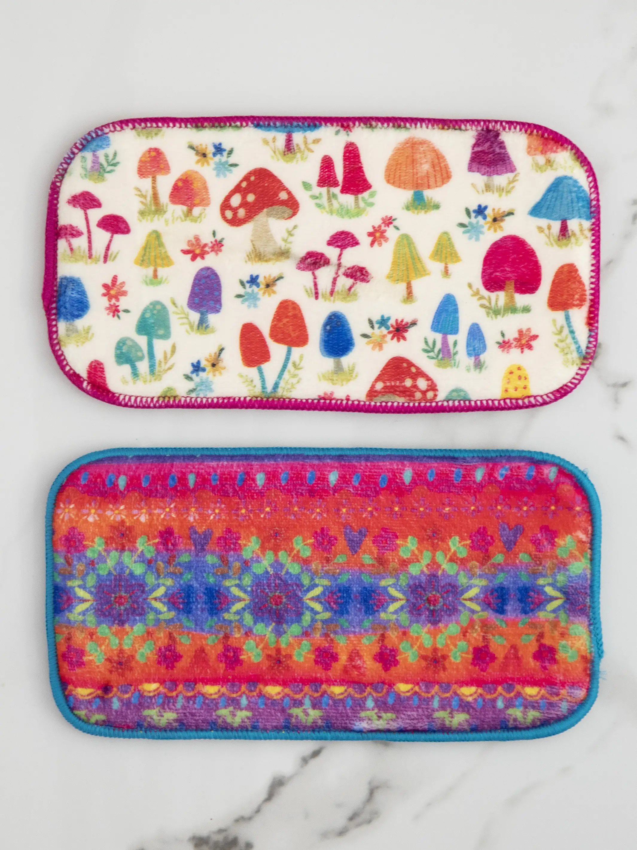 Kitchen Sink Mat, Set of 2 - Rainbow Border