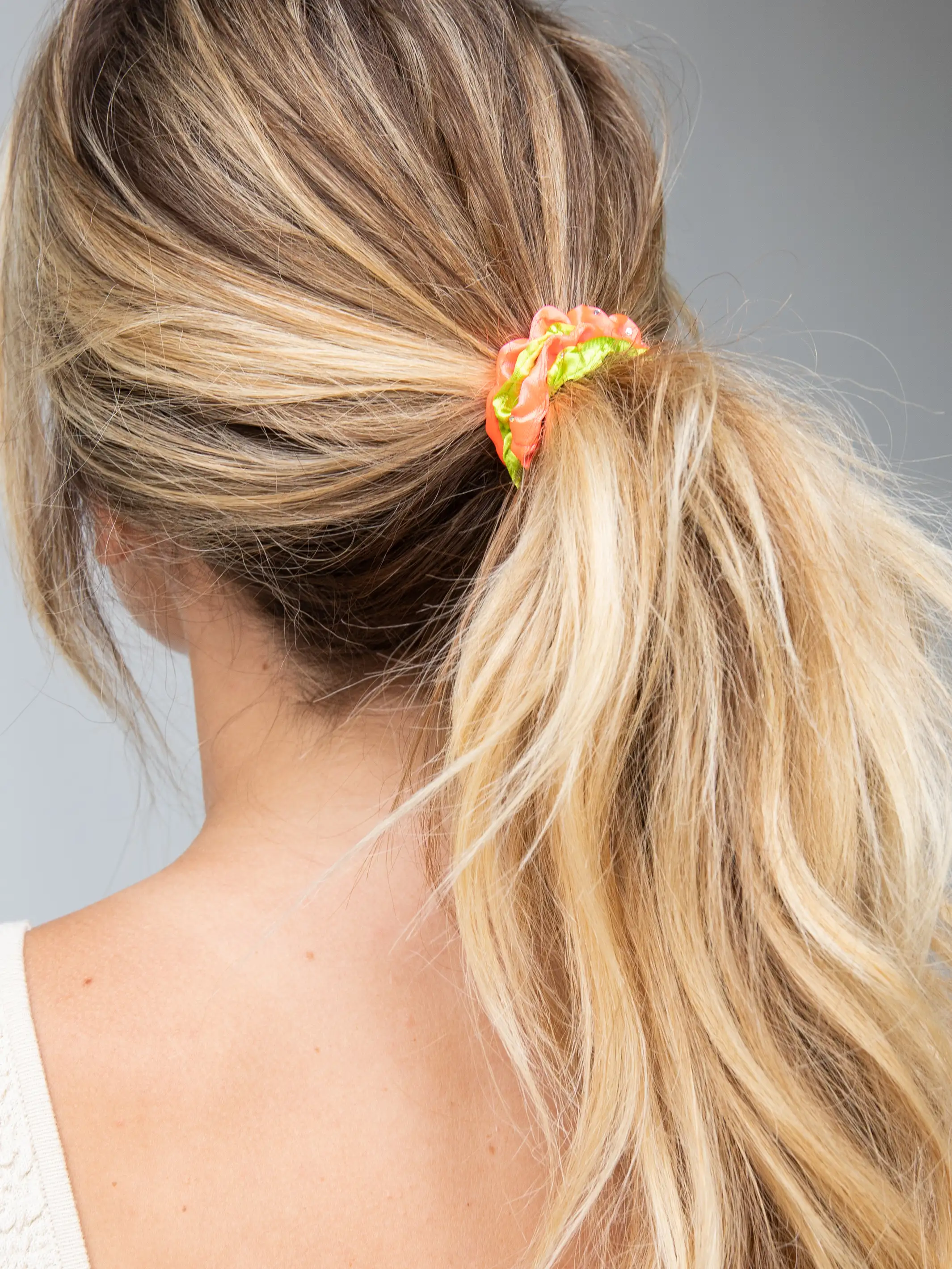 Skinny Scrunchie Set - Hot Pink
