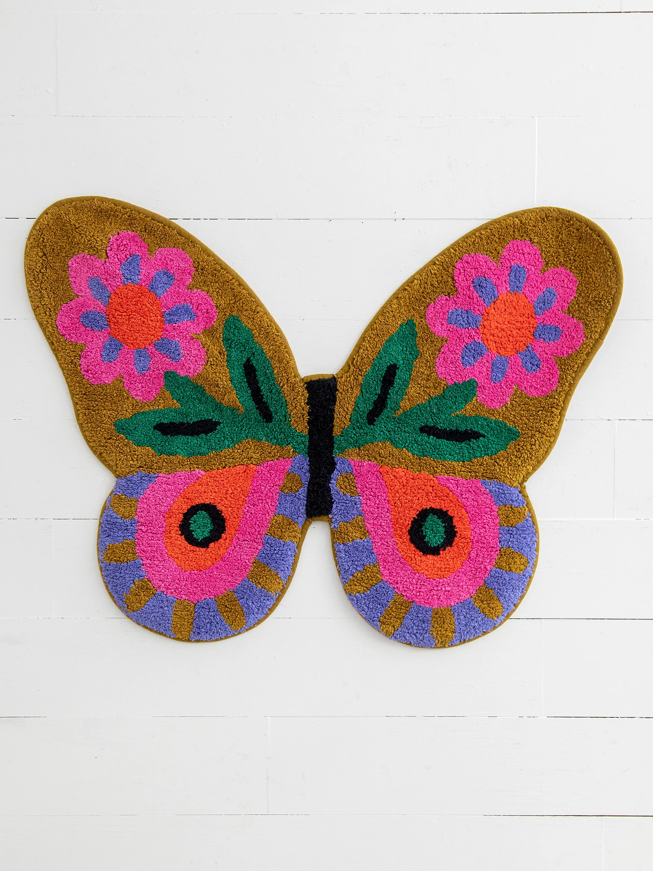 Shaped Tufted Bath Mat - Butterfly