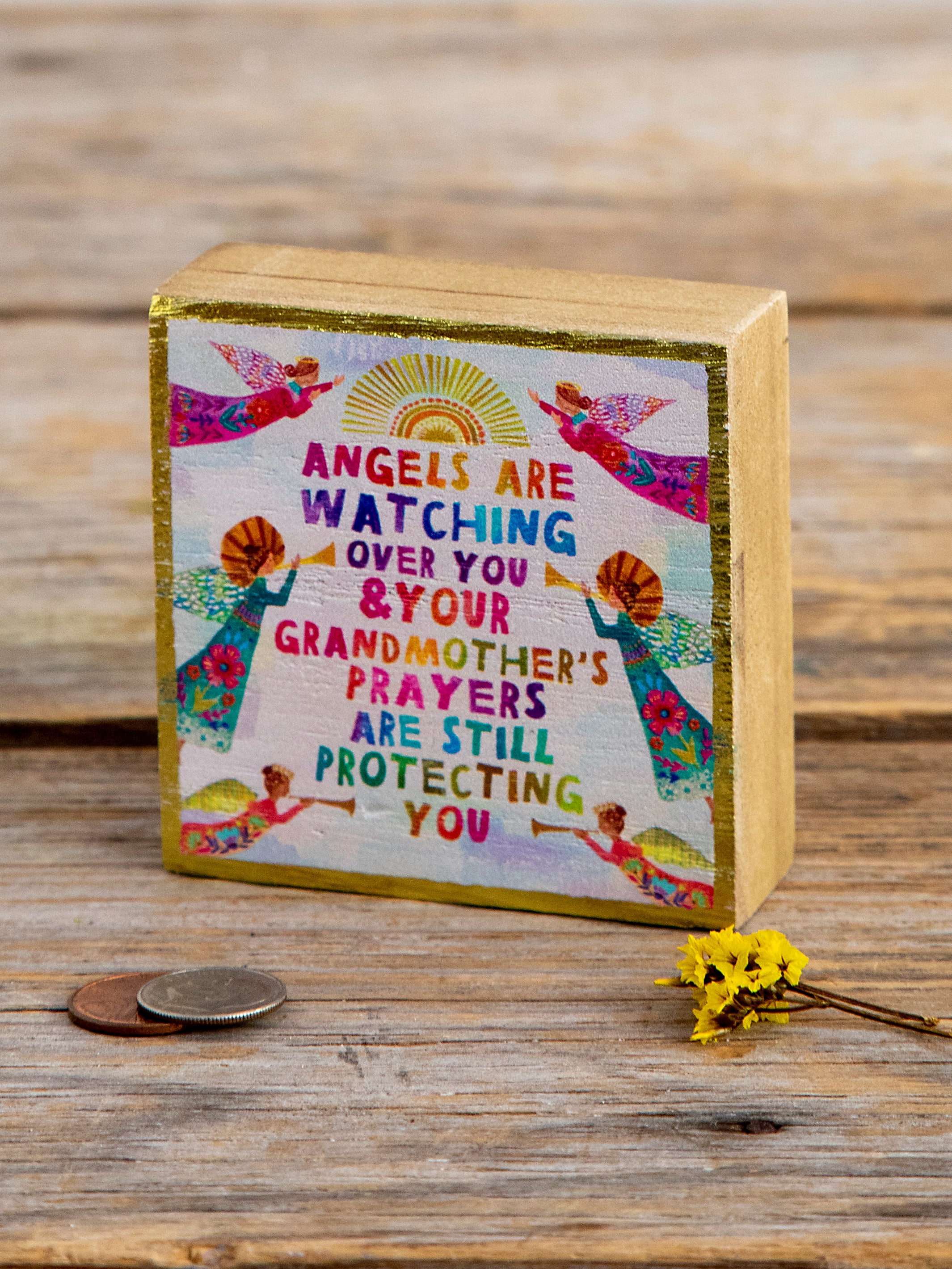 Tiny Block Keepsake - Angels Are Watching