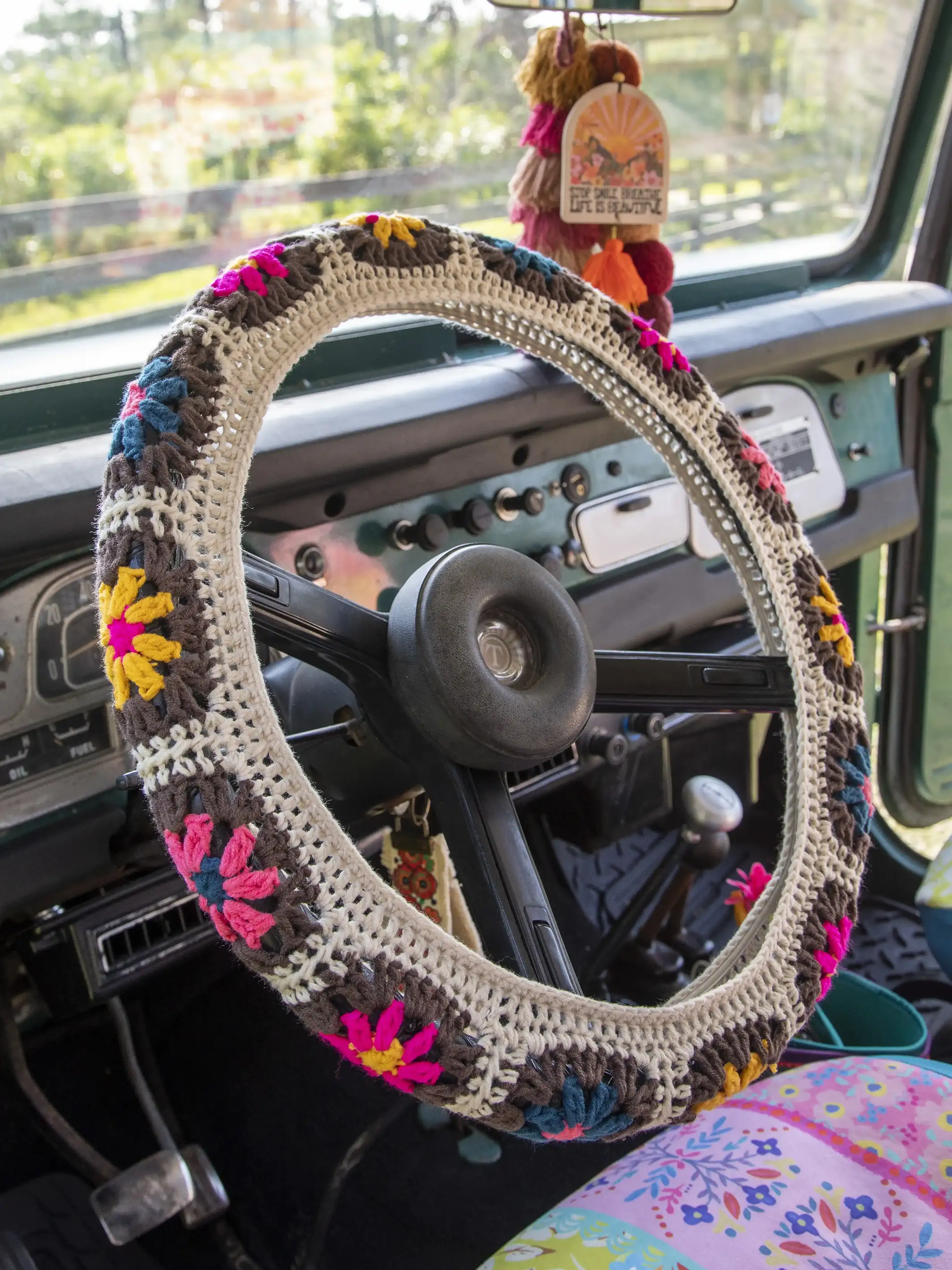 Crochet Steering Wheel Cover, 15