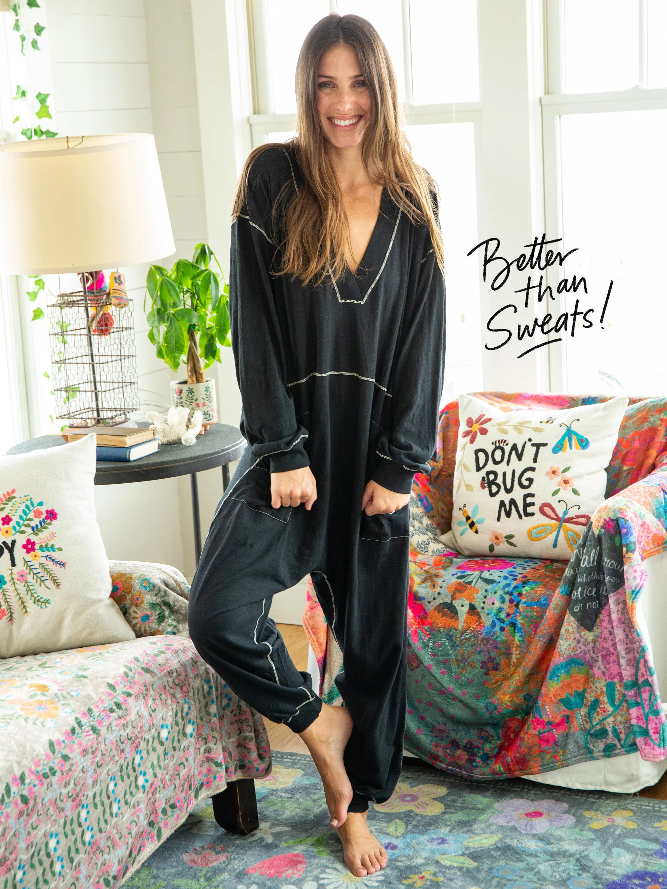 Johnnie Cotton Jumpsuit - Black Ivory