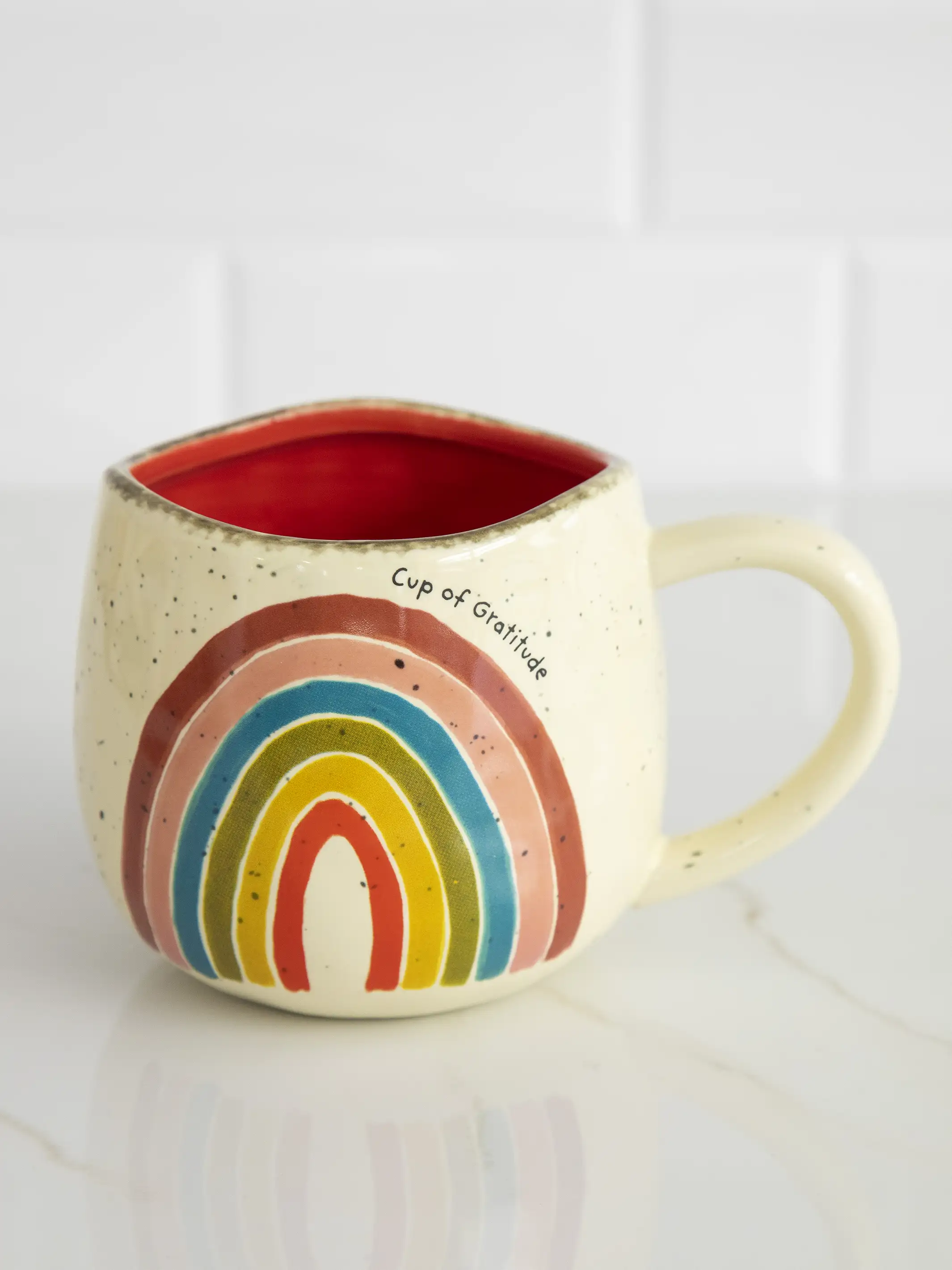 Artisan Rainbow Coffee Mug - Cup of Gratitude