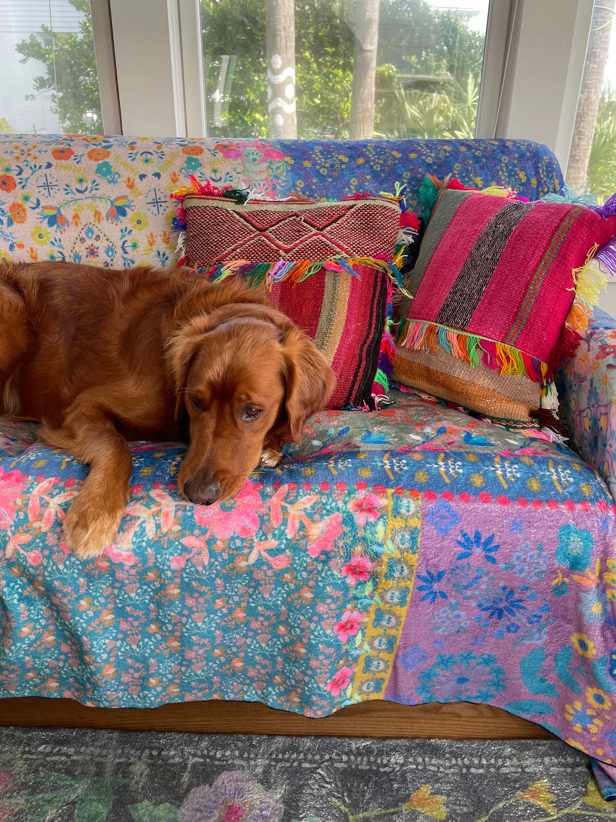 Perfect Cozy Couch Cover - Vintage Patchwork