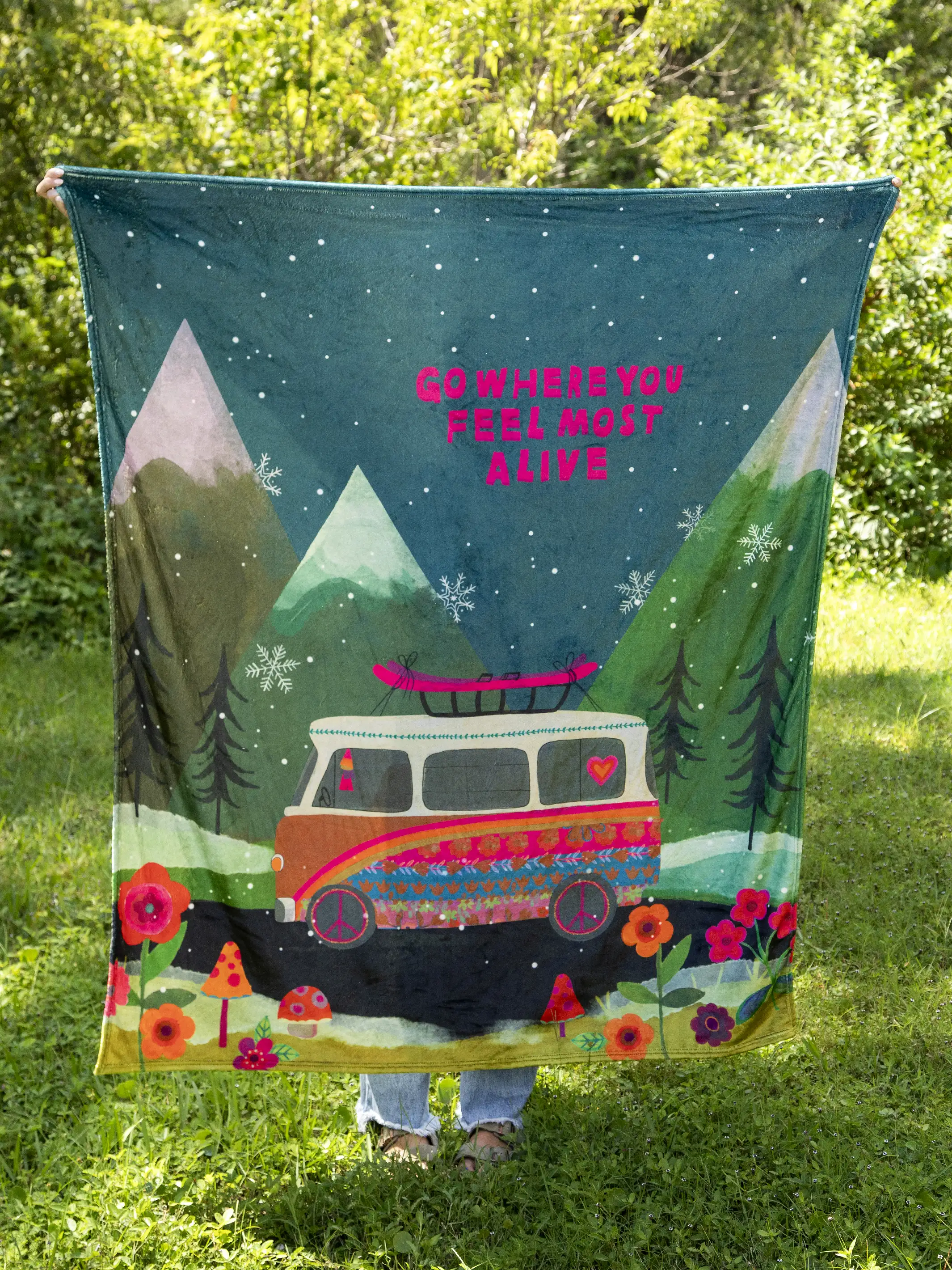 Cozy Throw Blanket - Go Where You Feel