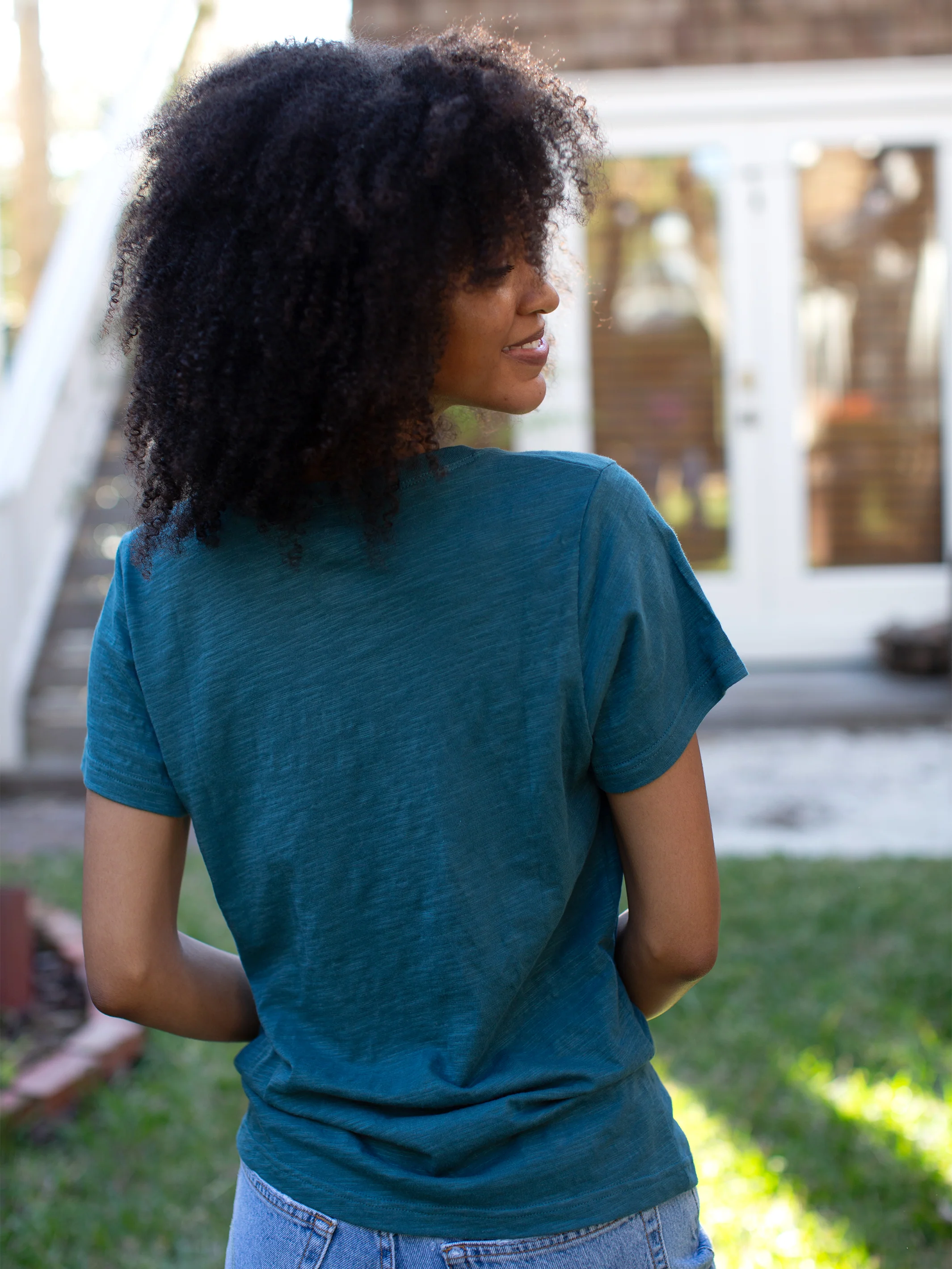 Natural Life Logo Perfect Fit Tee Shirt - Teal