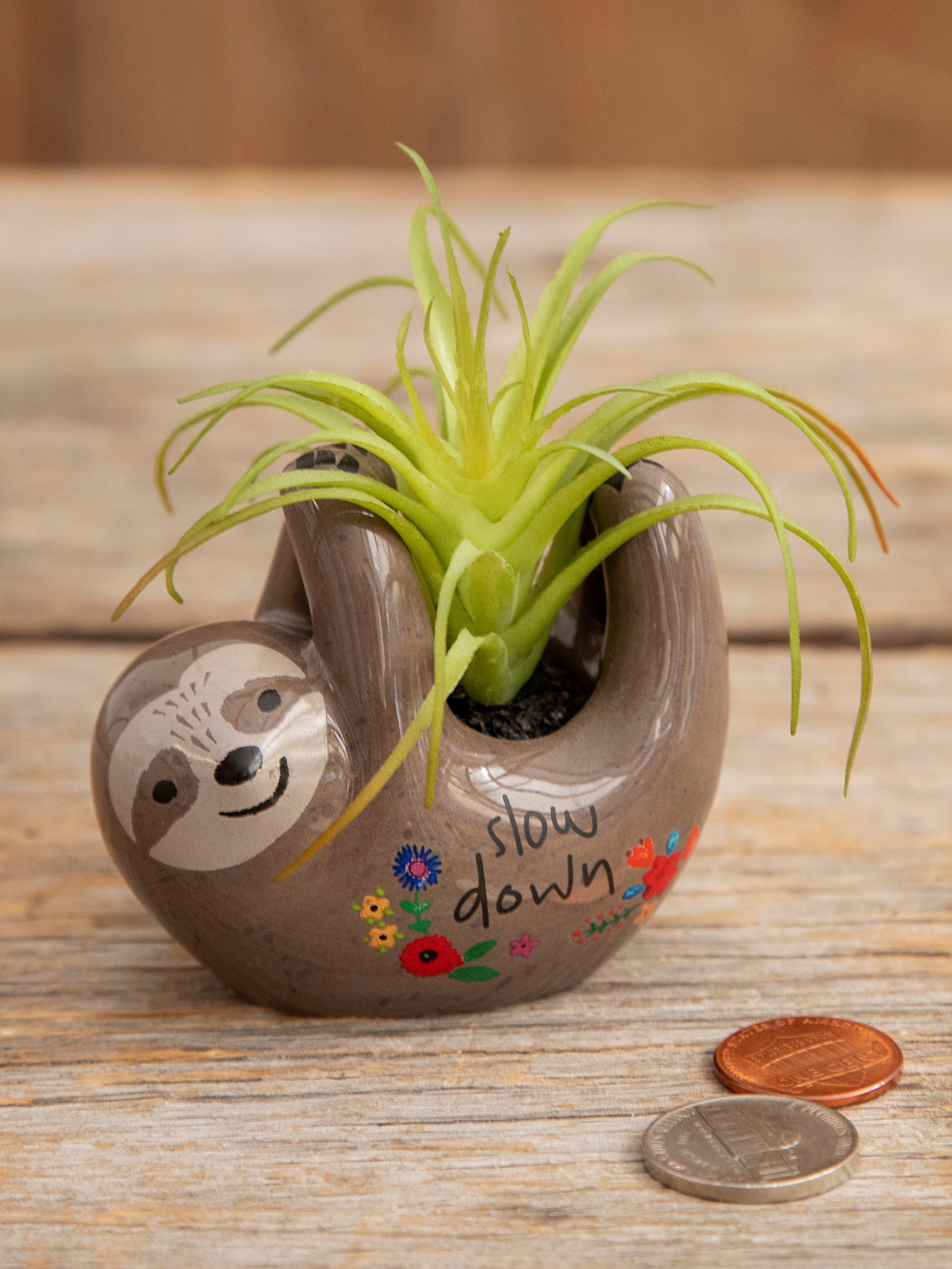 Tiny Faux Succulents - Grey Sloth