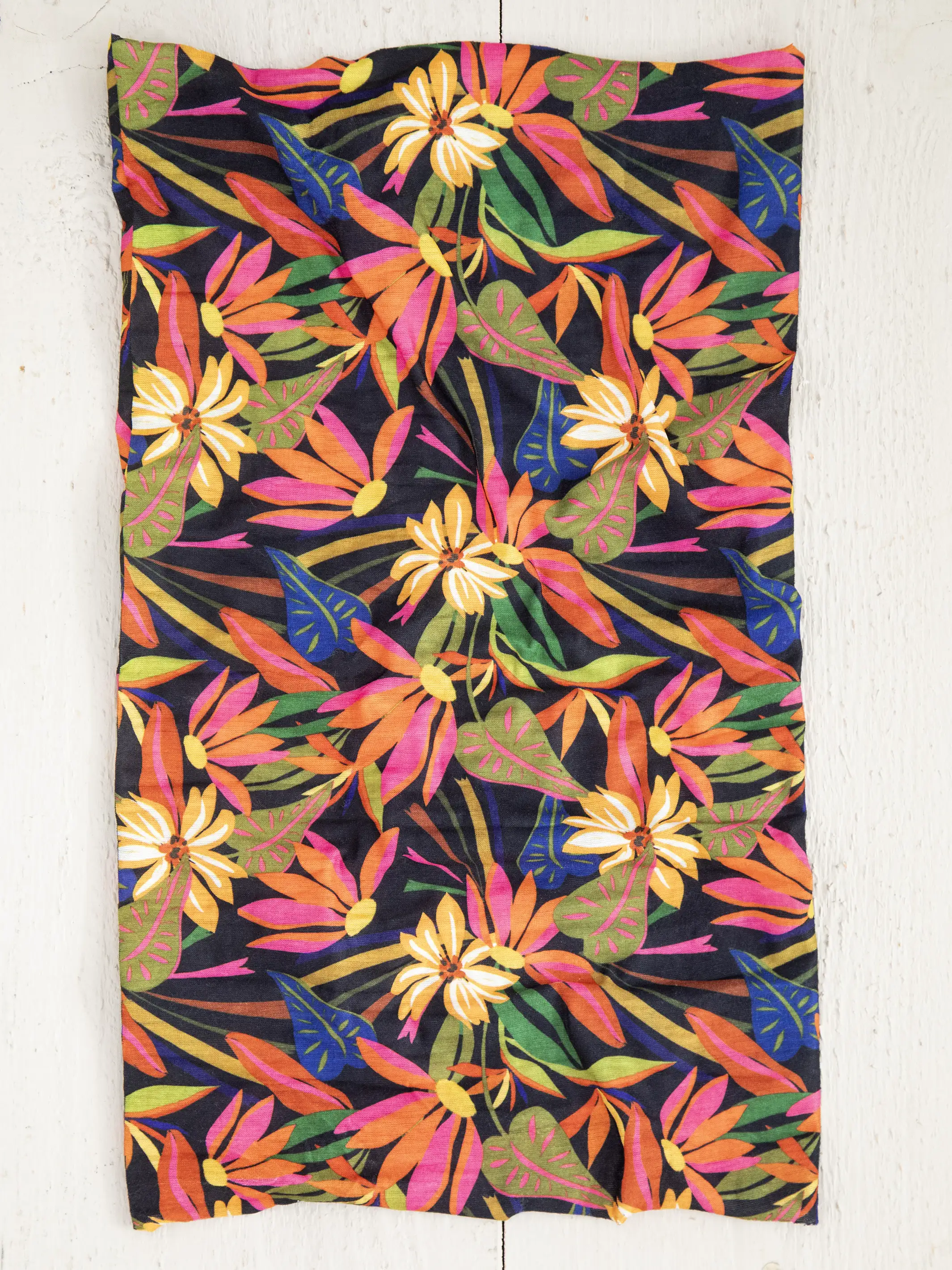 Full Boho Bandeau Headband - Black Tropical