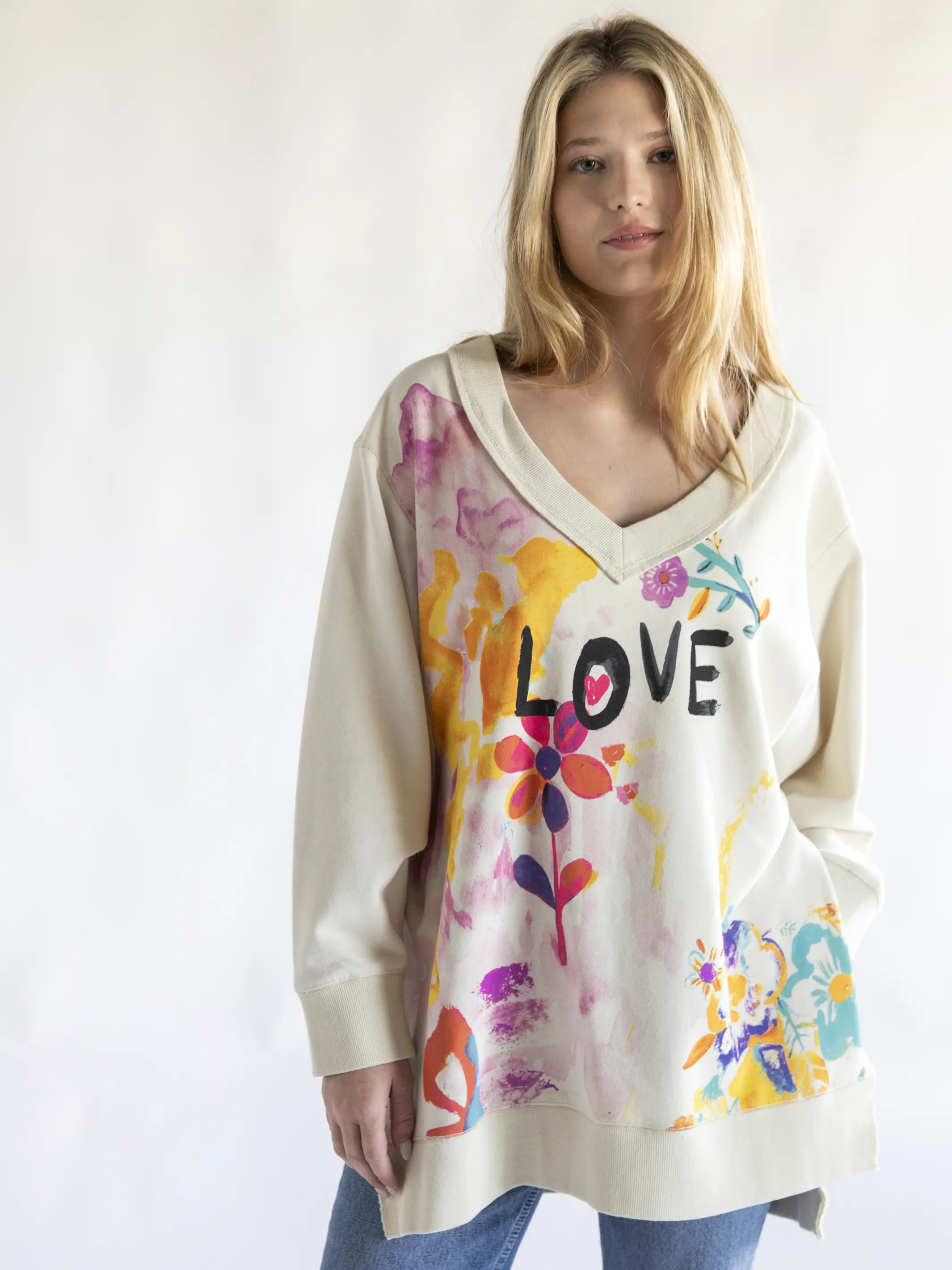Life Is A Canvas Sweatshirt - Love Cream