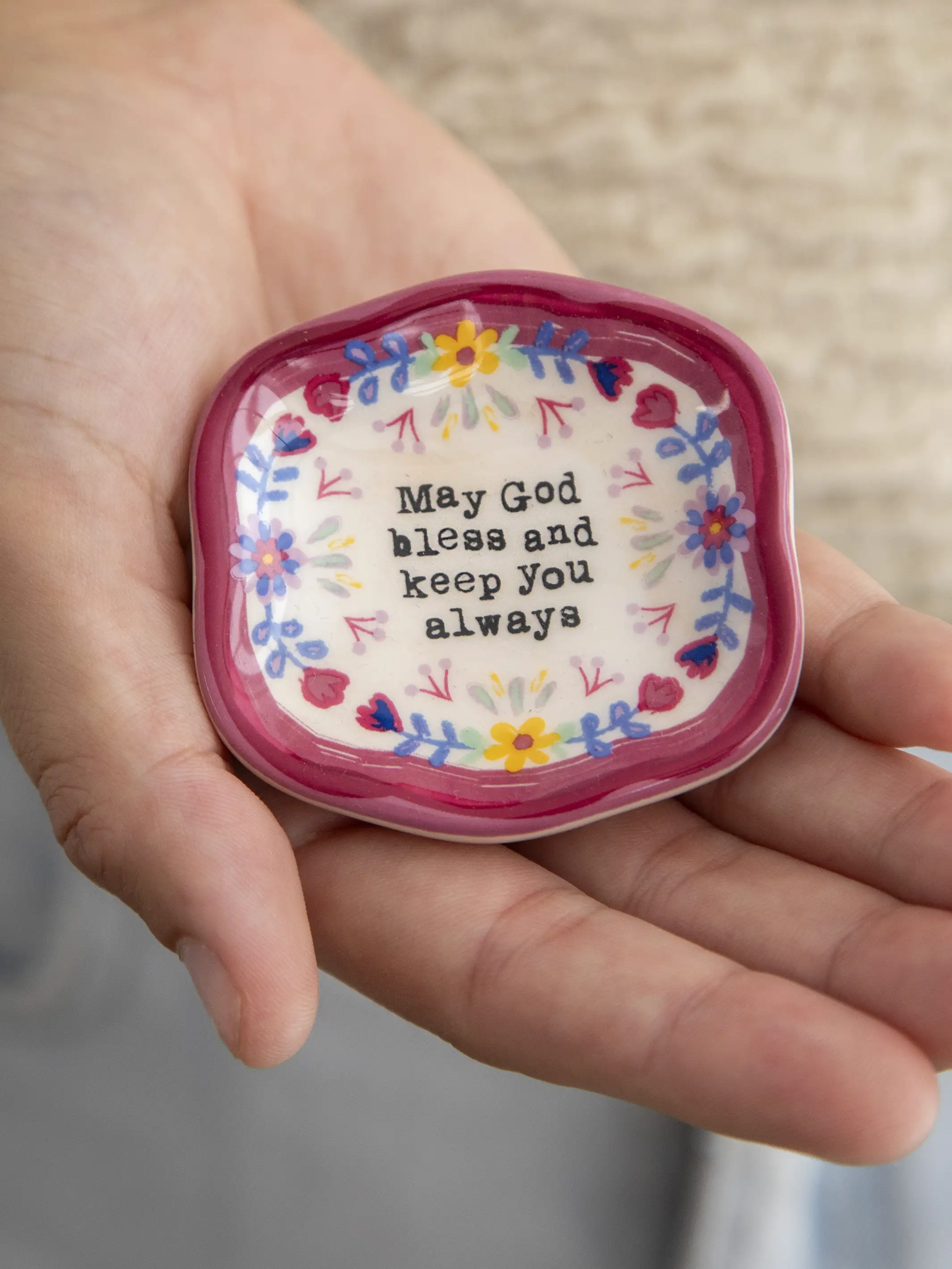 Artisan Trinket Dish - God Bless