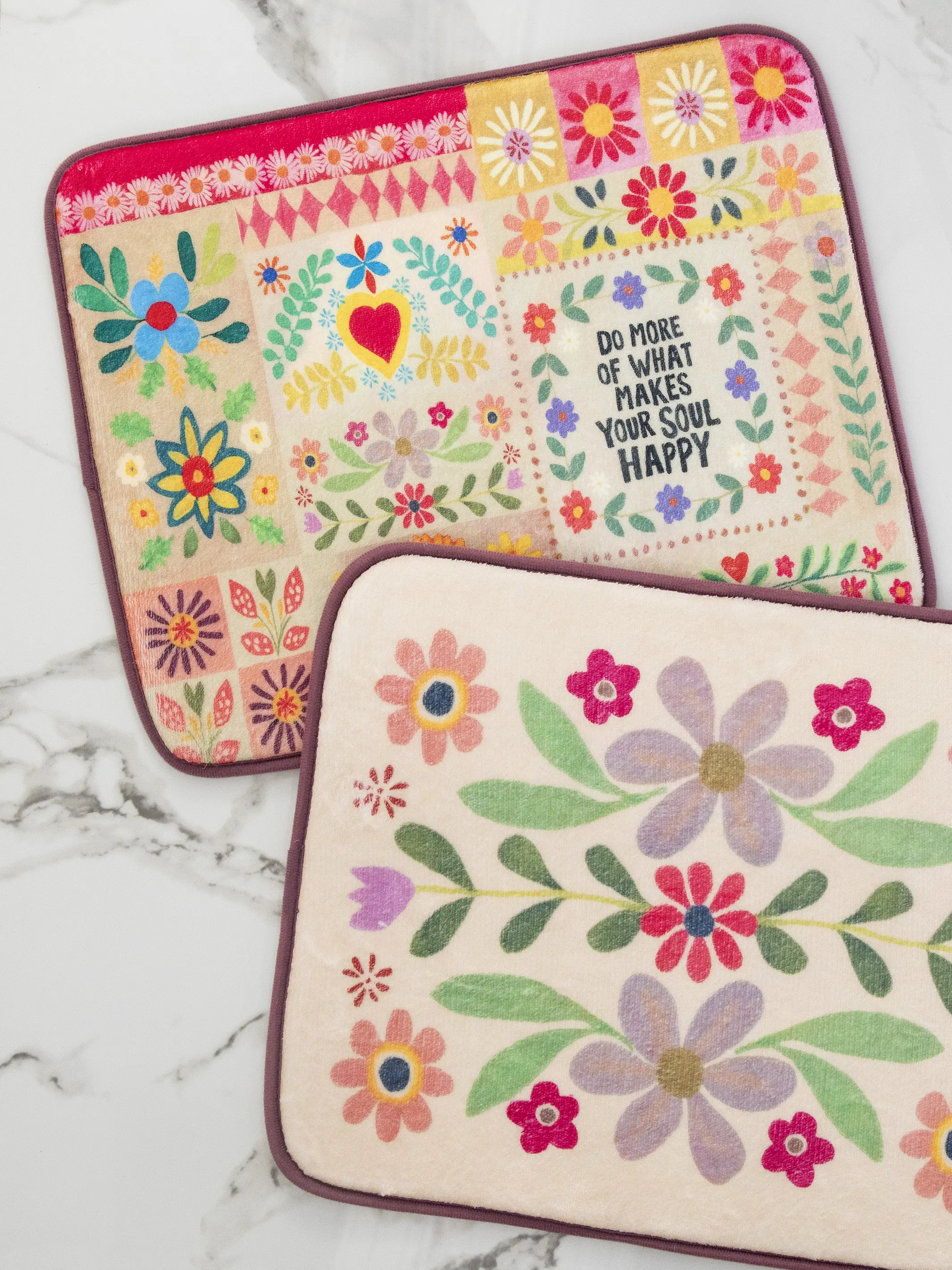 Reversible Dish Drying Mat - More Happy