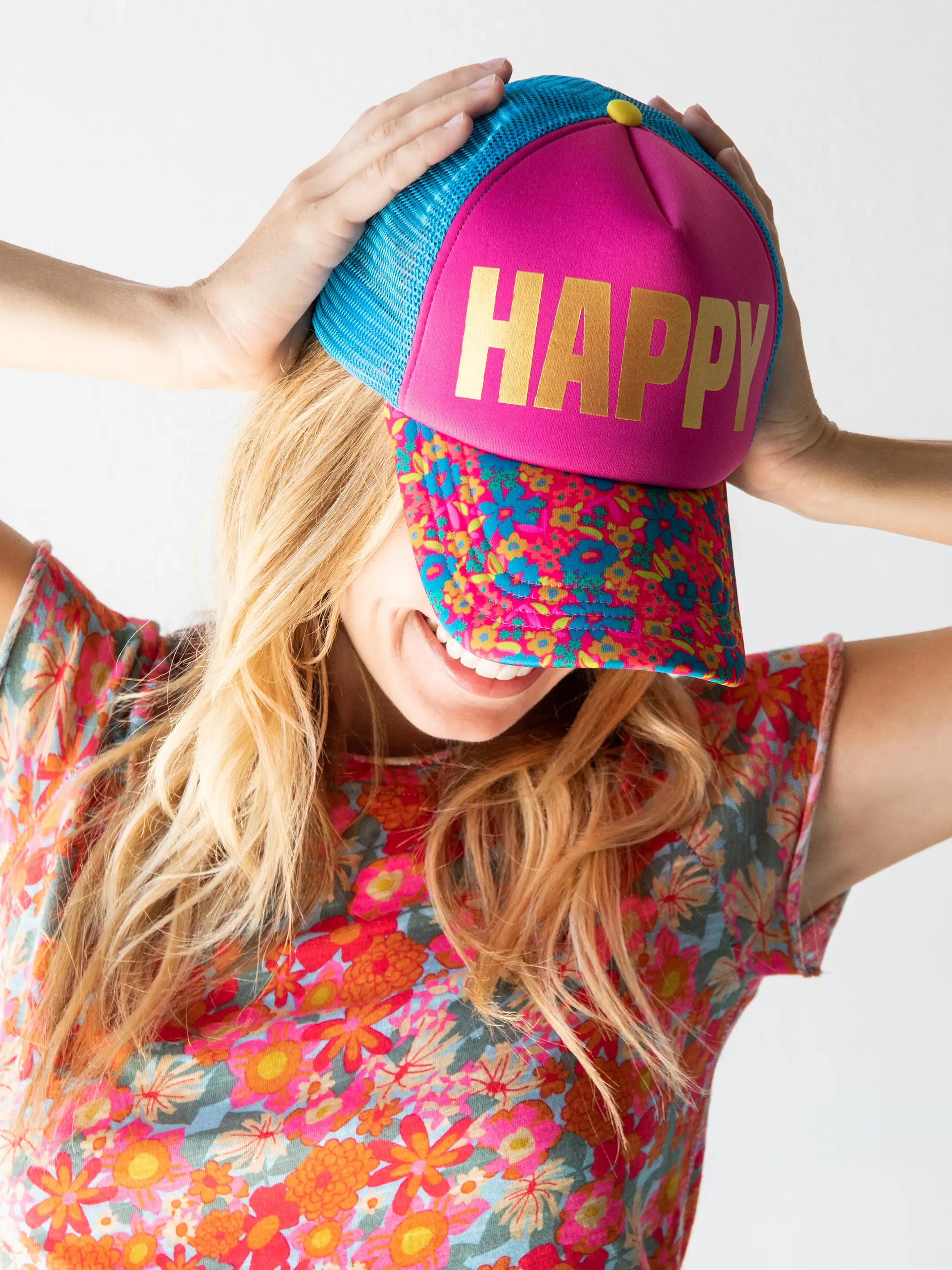 Adjustable Trucker Hat - Happy
