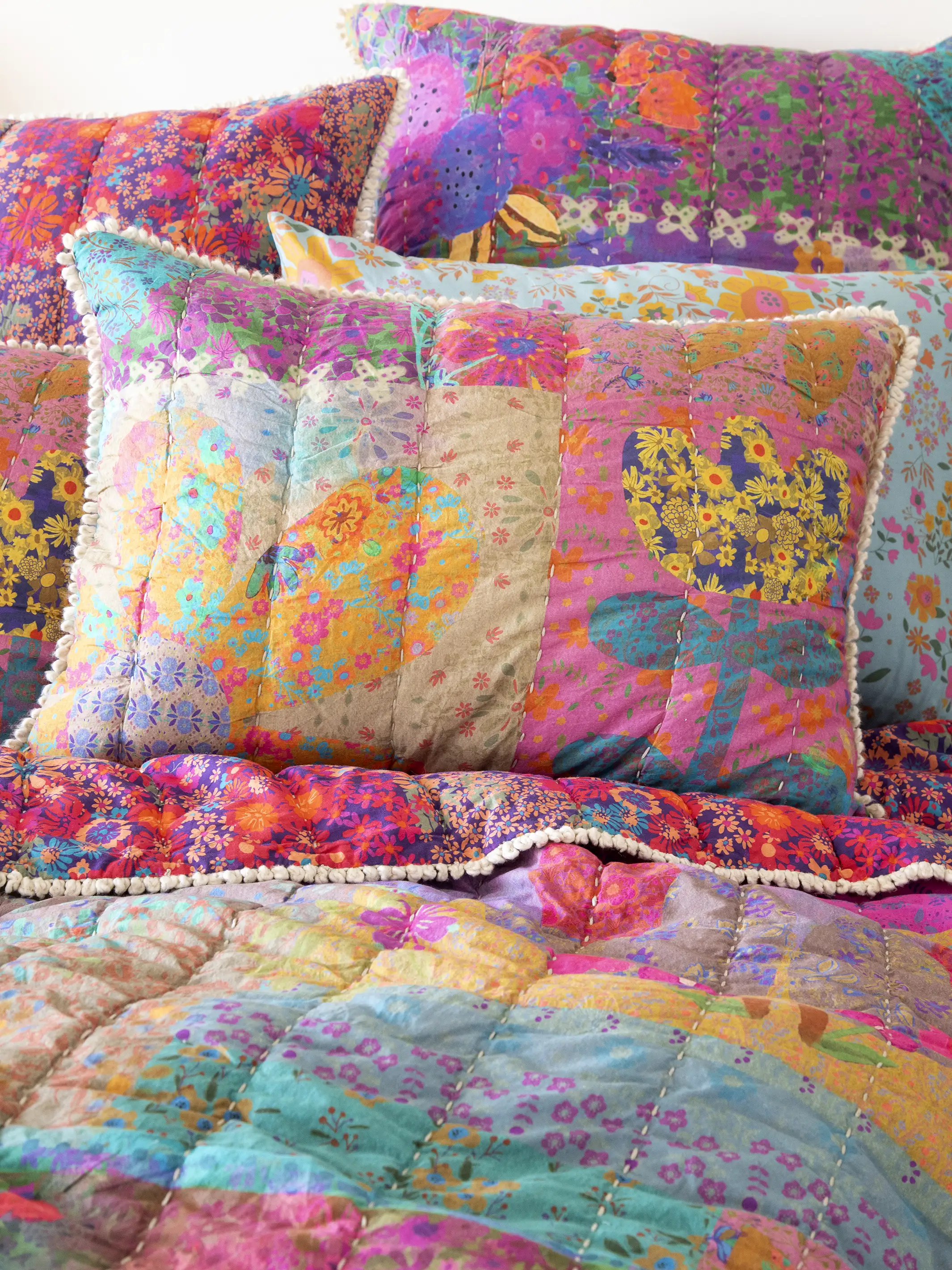 Good Vibes Reversible Shams, Set of 2