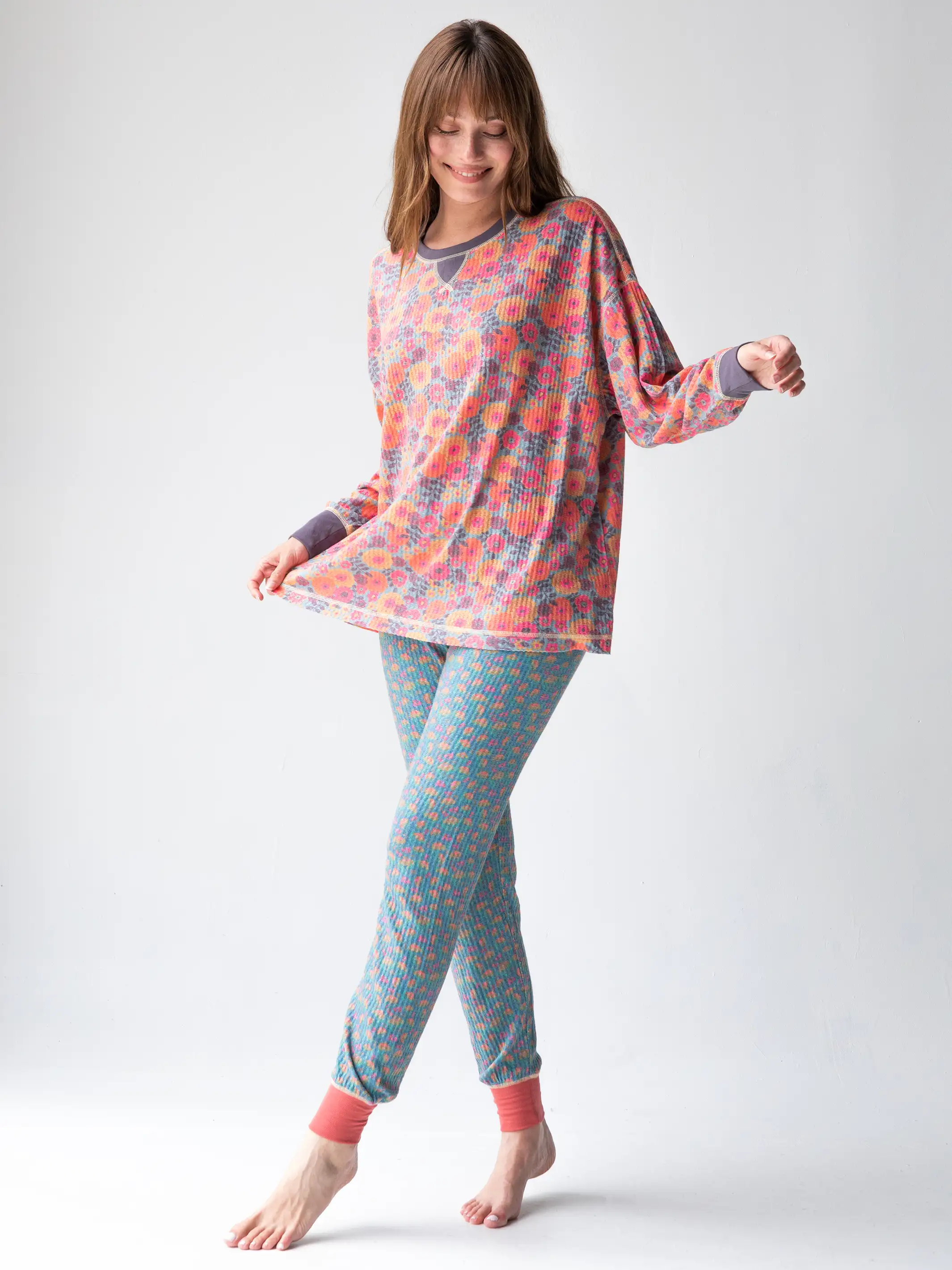 Mix & Match Thermal Pajama Top - Pink