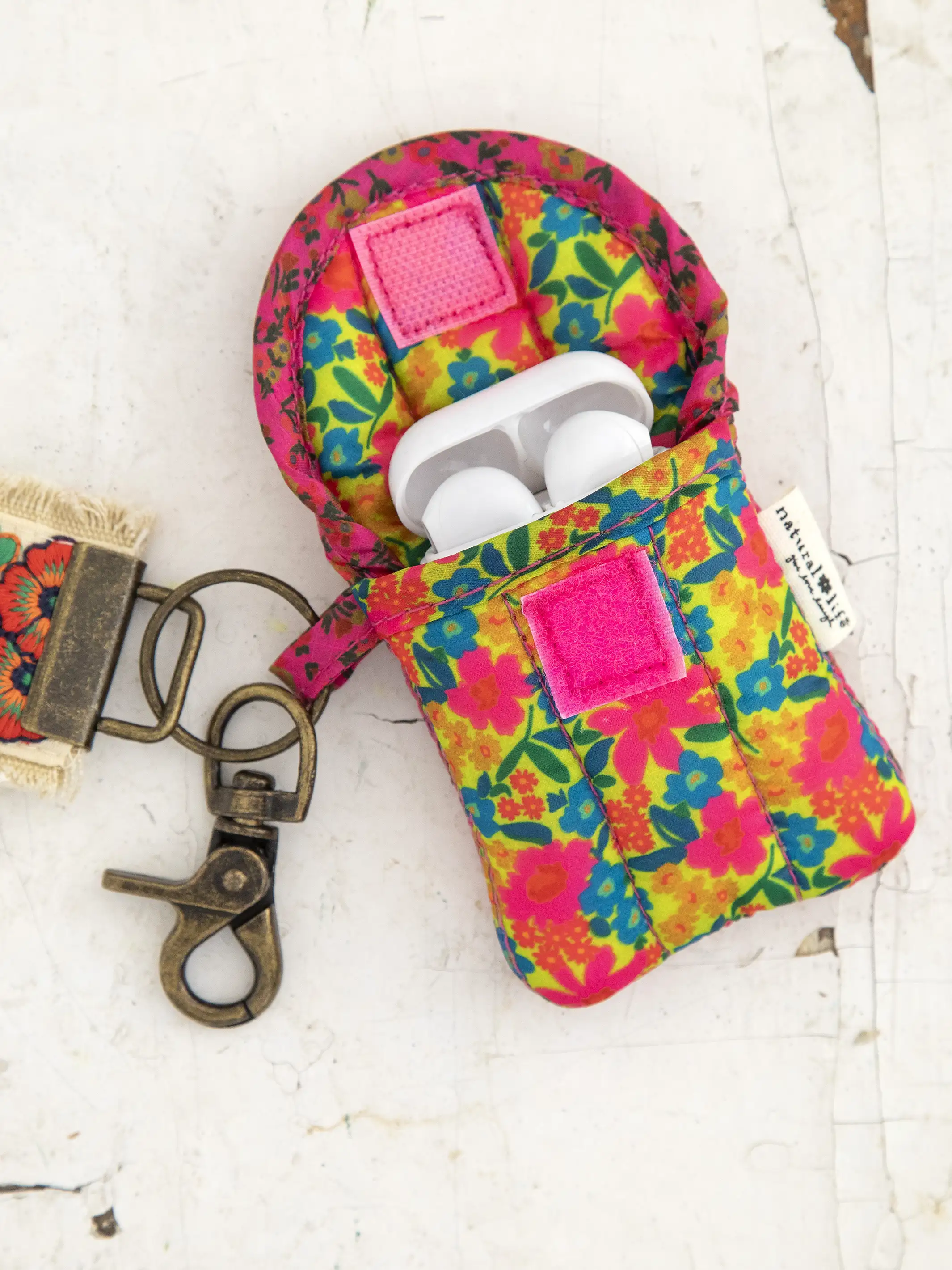 Ear Bud Case - Pink Neon Green