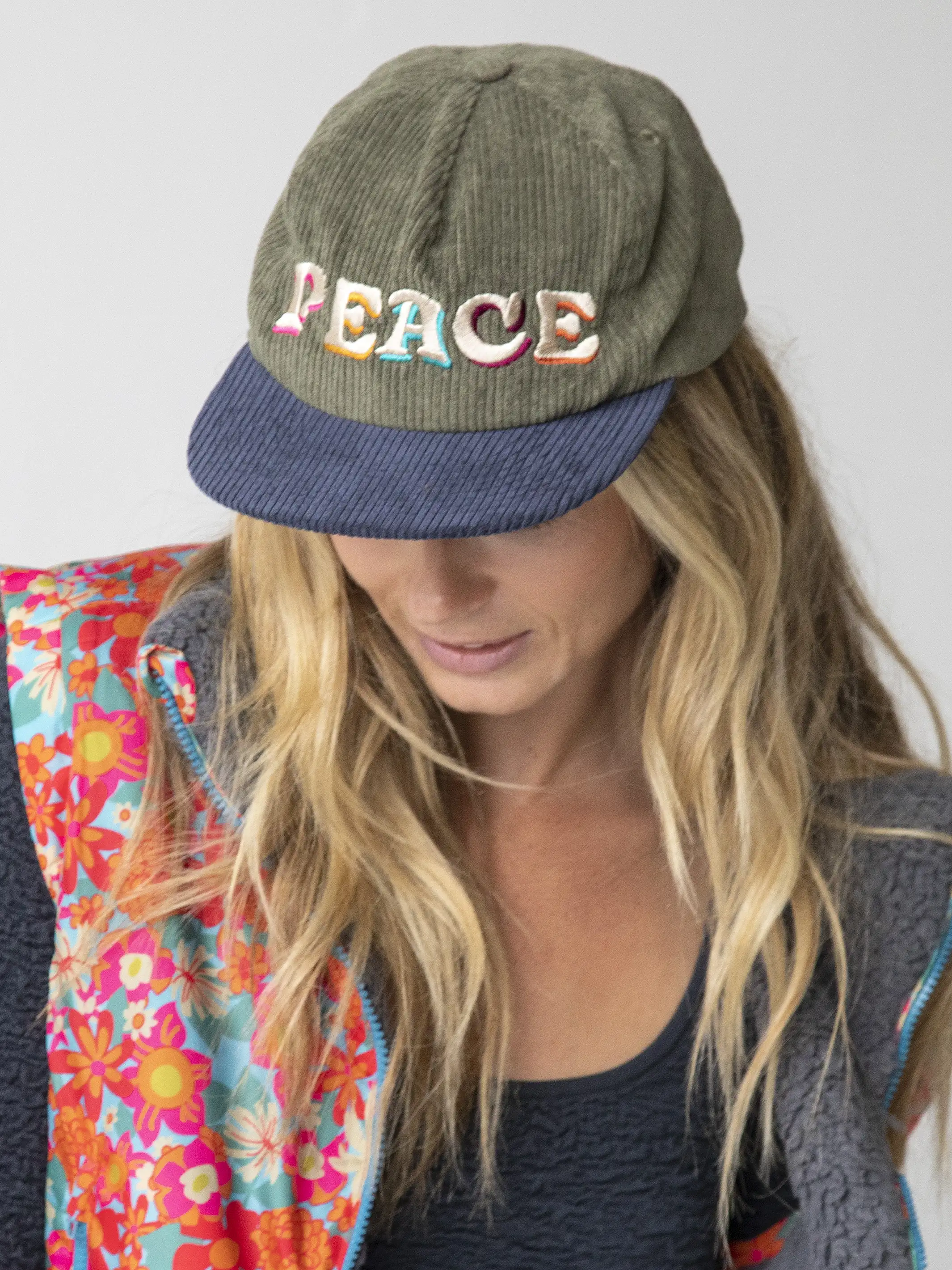 Corduroy Snapback - Peace