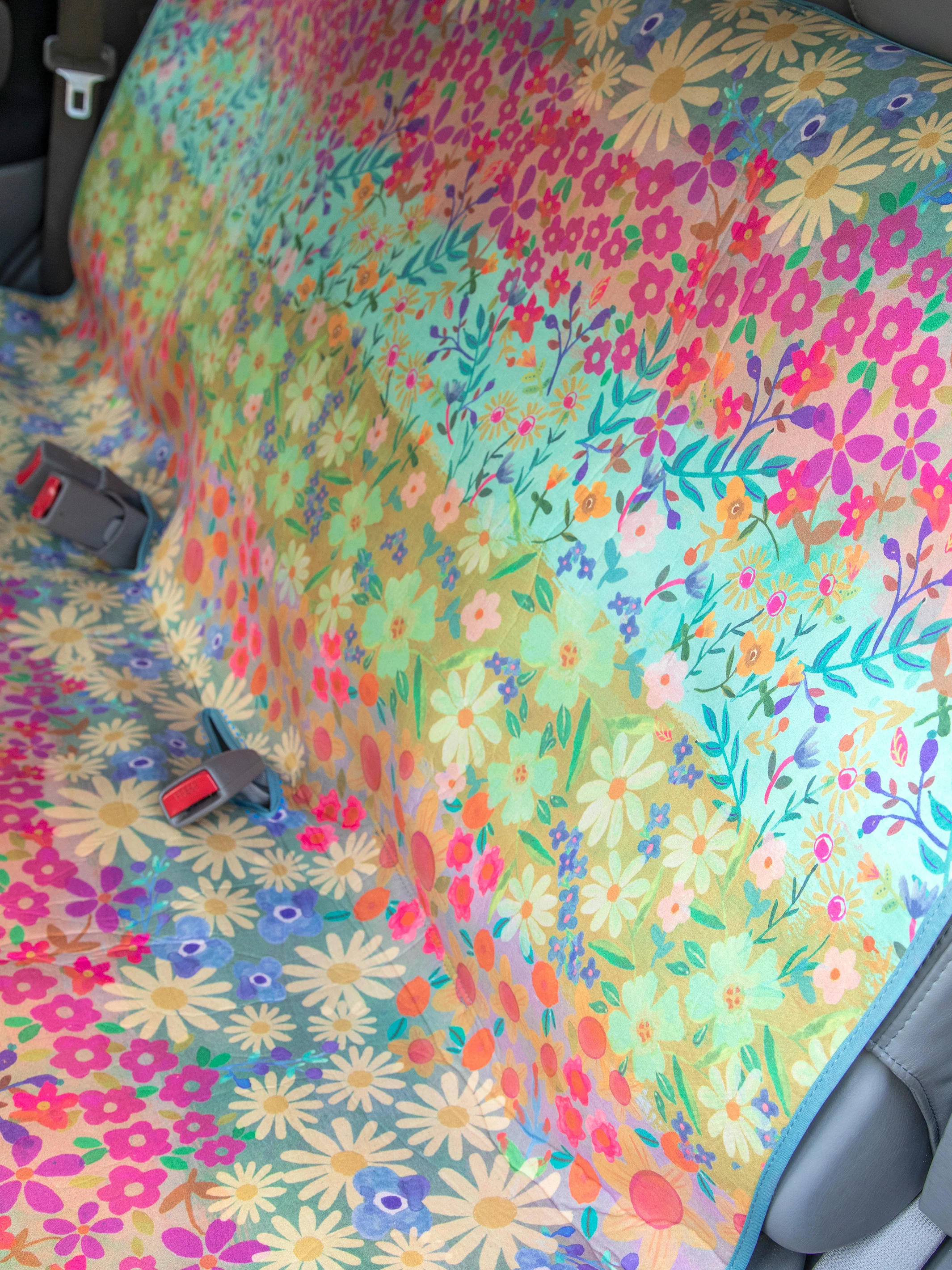 Back Car Seat Cover - Wildflower Border