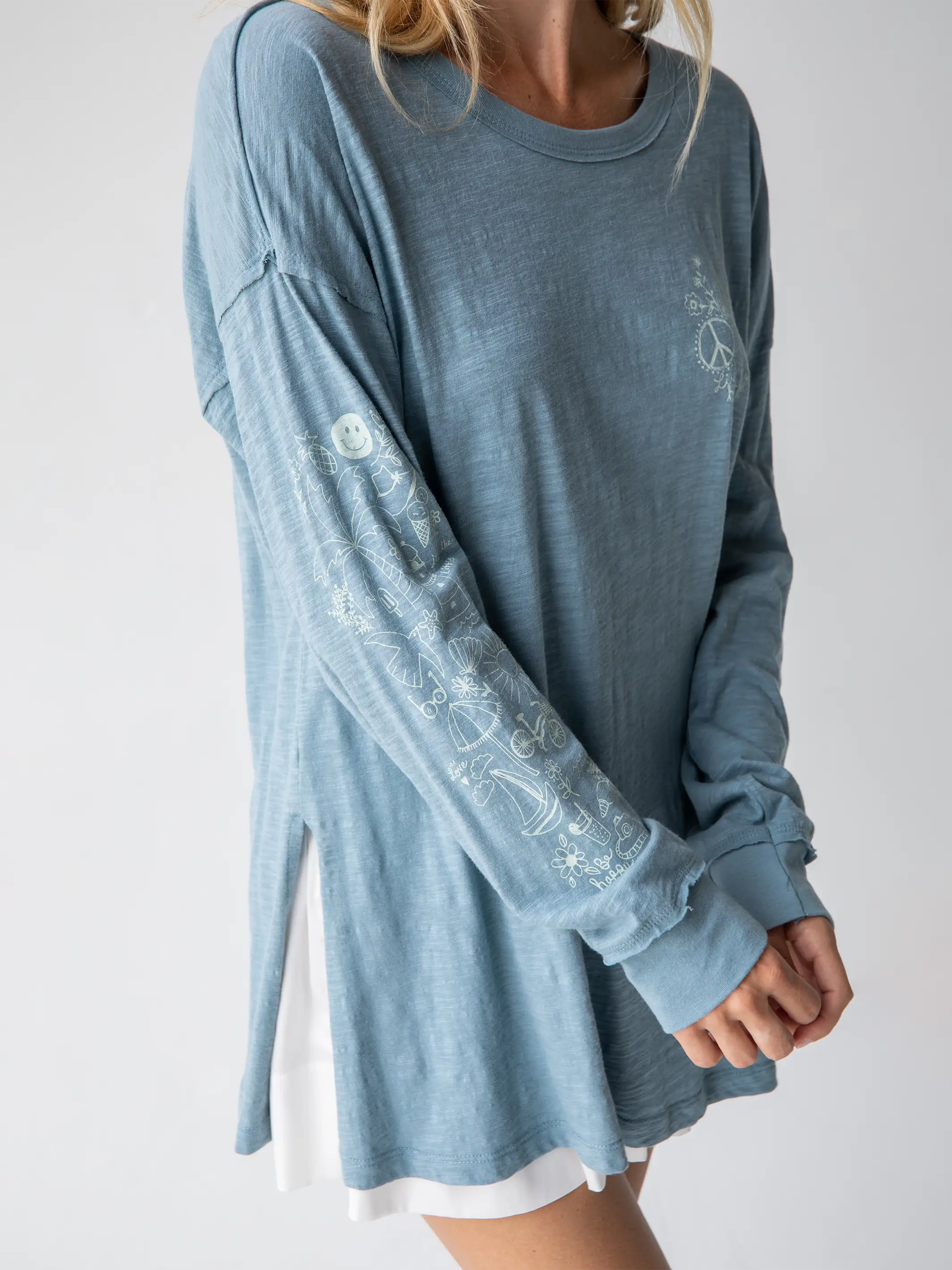 Doodle Tee - Light Blue