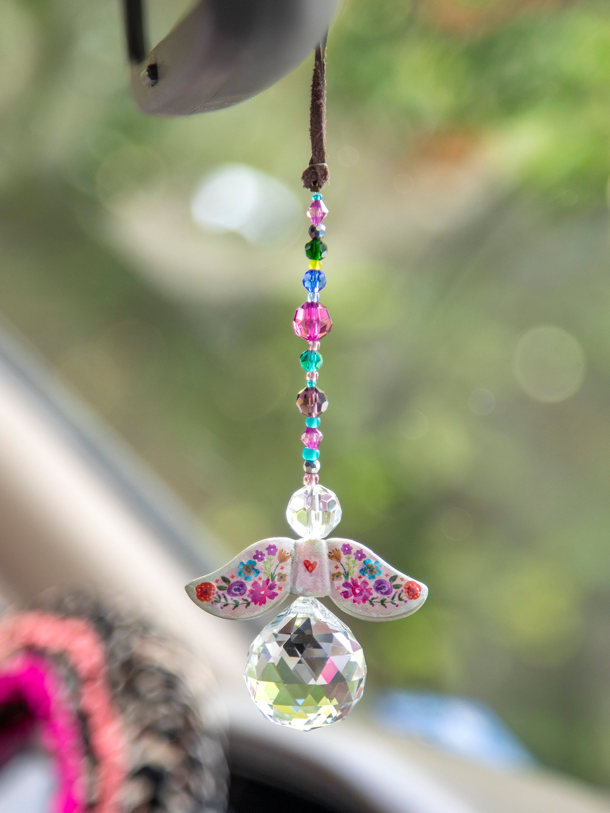 Sun Catcher Car Charm - Angel Multicolor