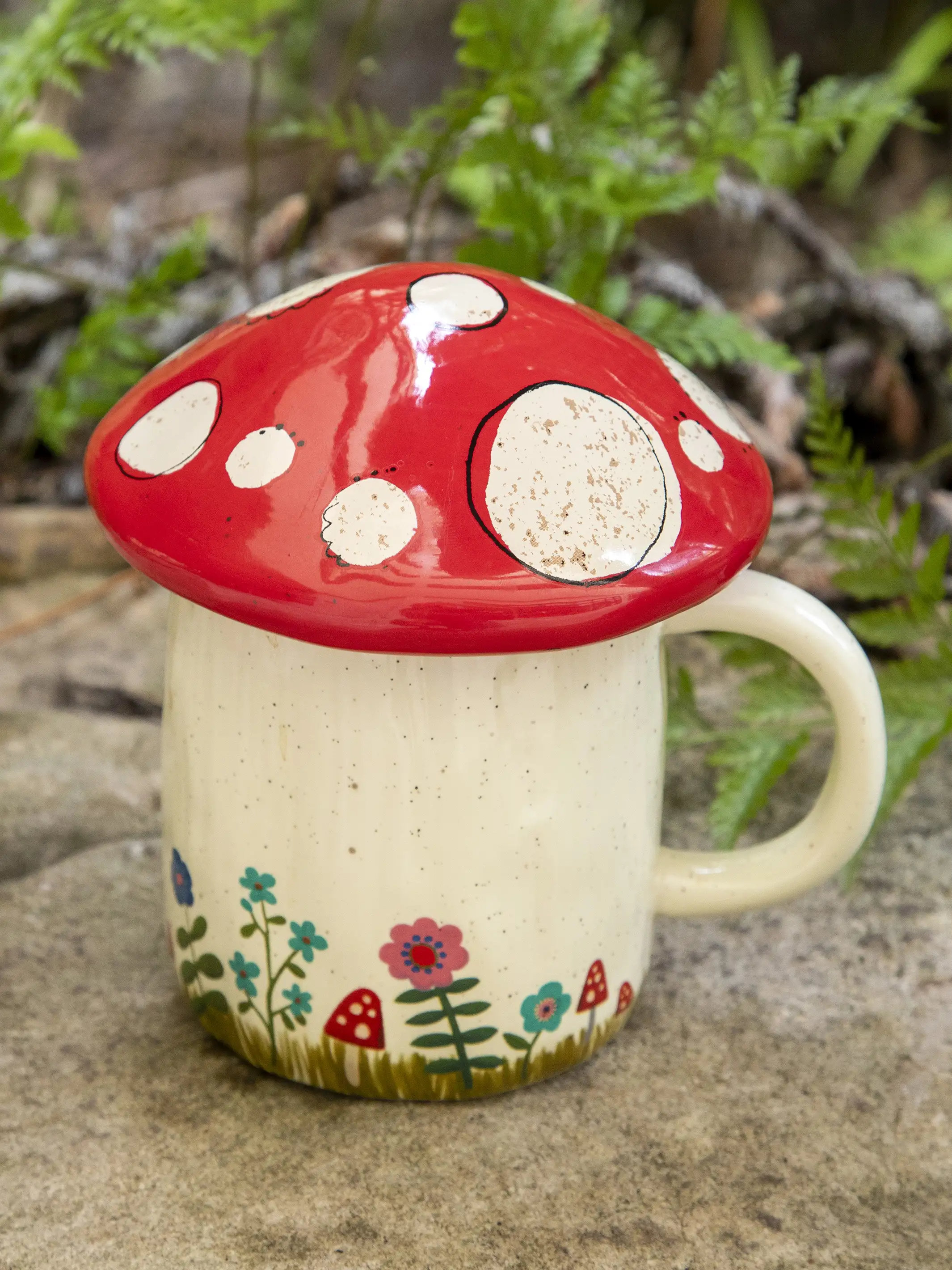 Mushroom Mug With Lid - Grow Your Own Way