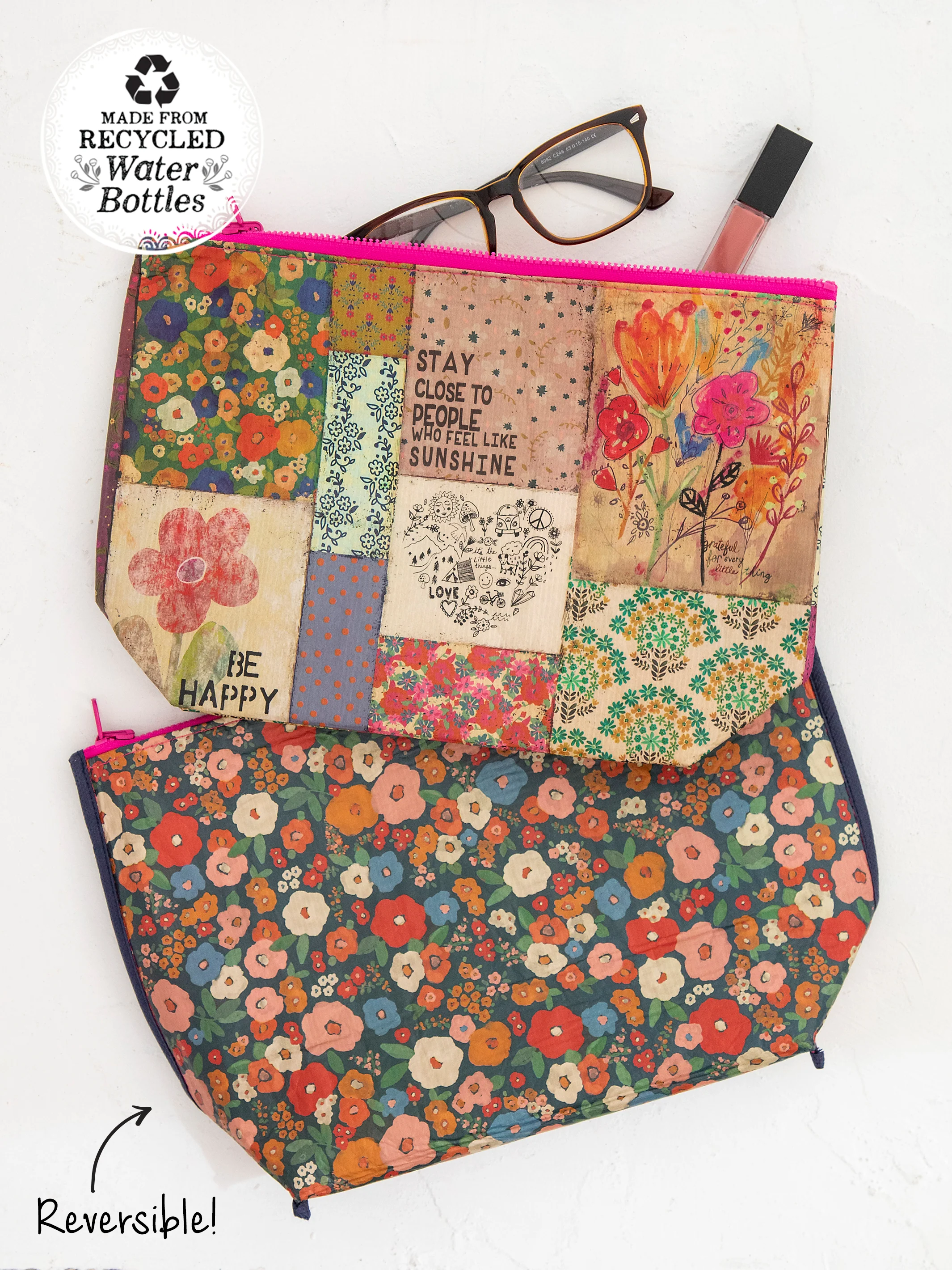 Recycled Zipper Pouch - Stay Close