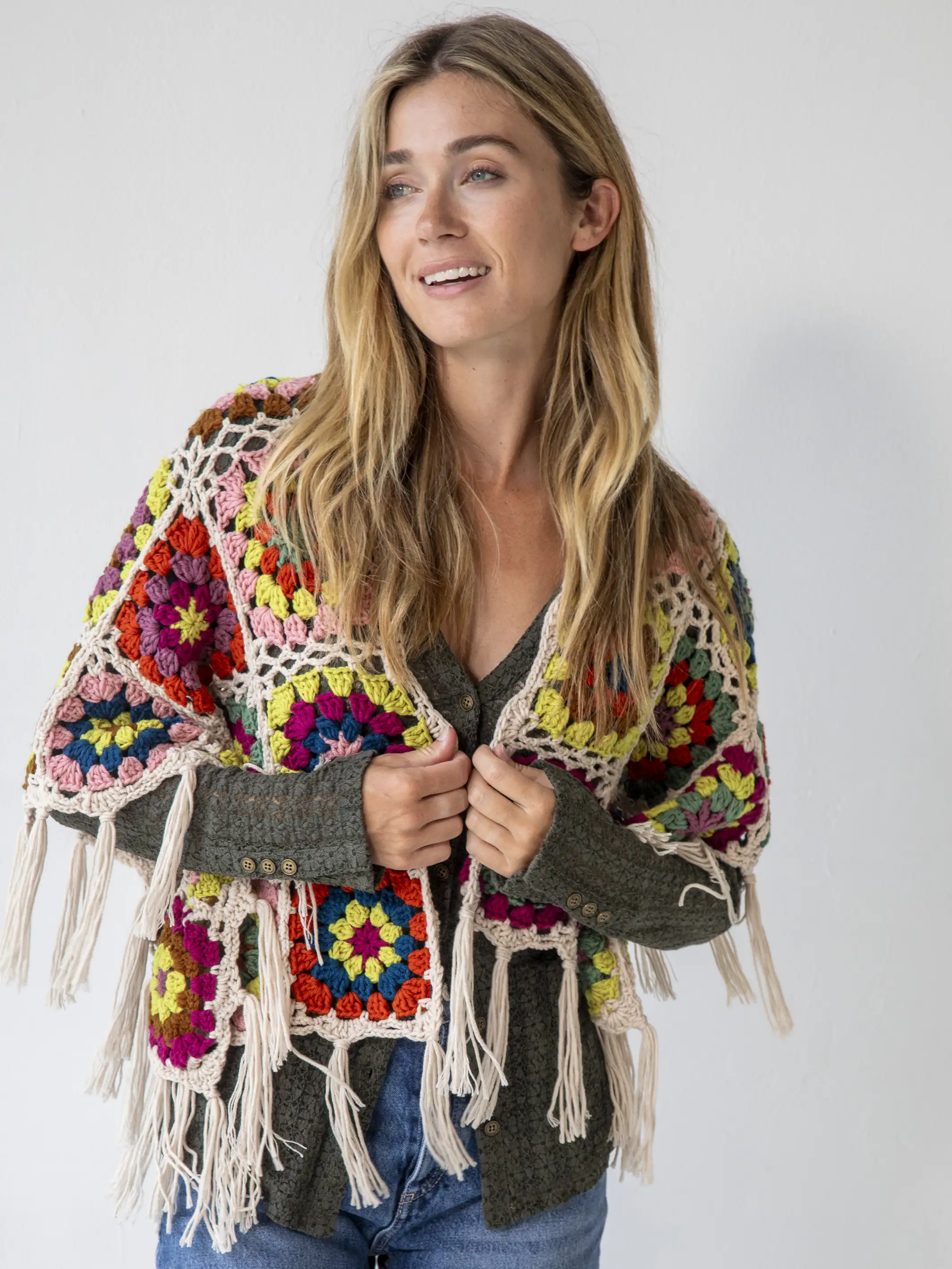 Crochet Shawl - Cream