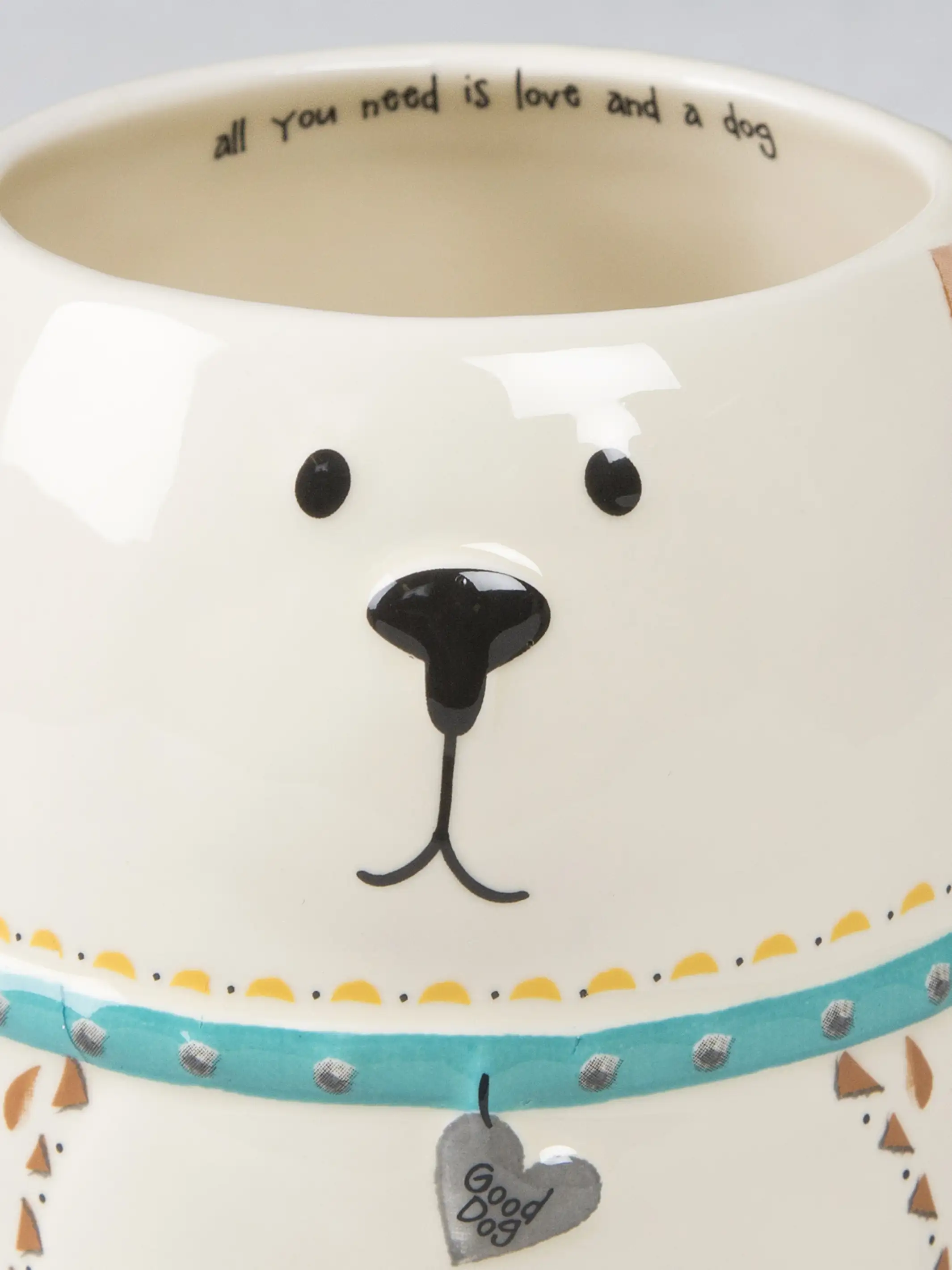 Folk Art Coffee Mug - Lucky The Dog