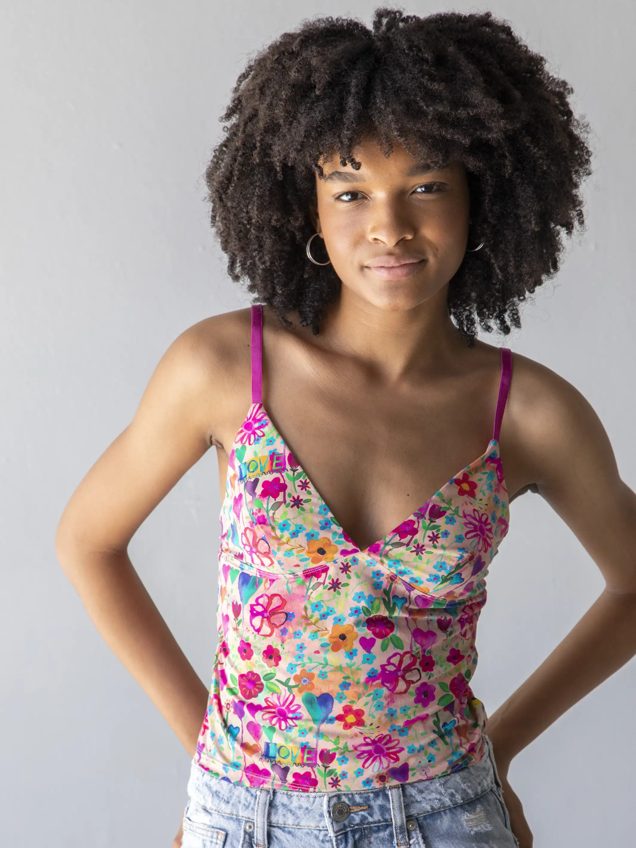Deep V-Neck Cami - Love Graffitti