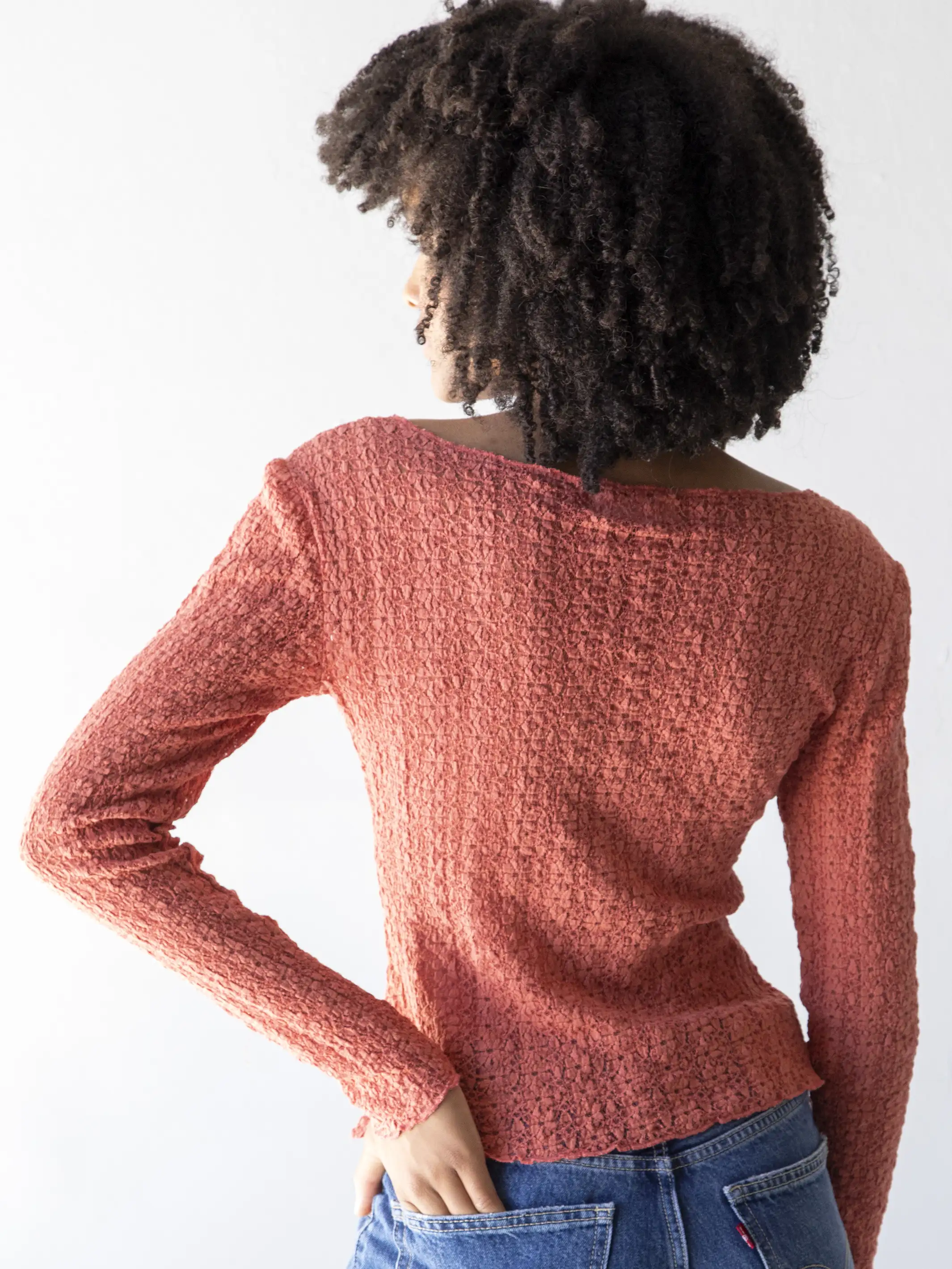 Lace Layering Top - Coral