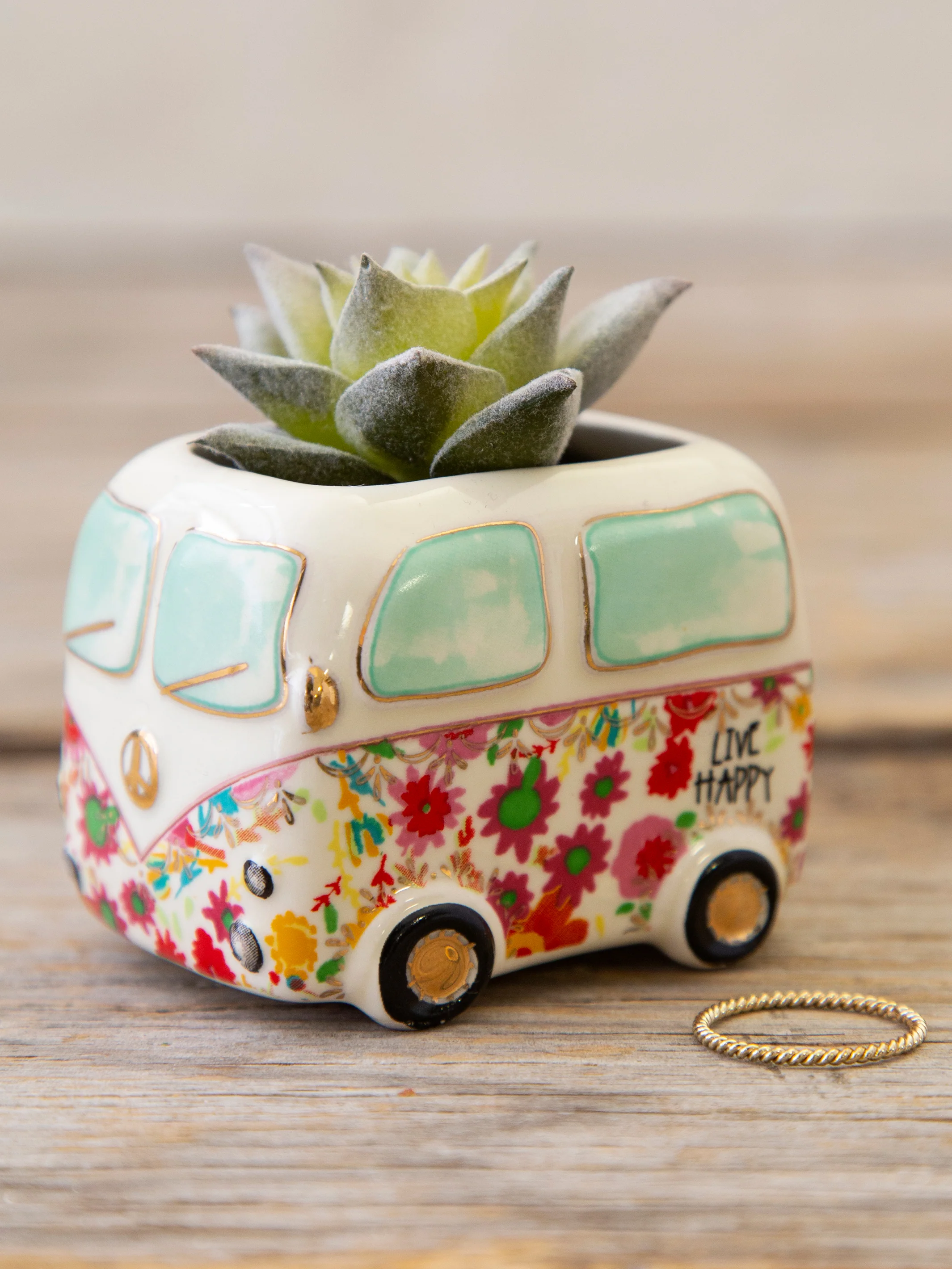 Tiny Faux Succulents - Van