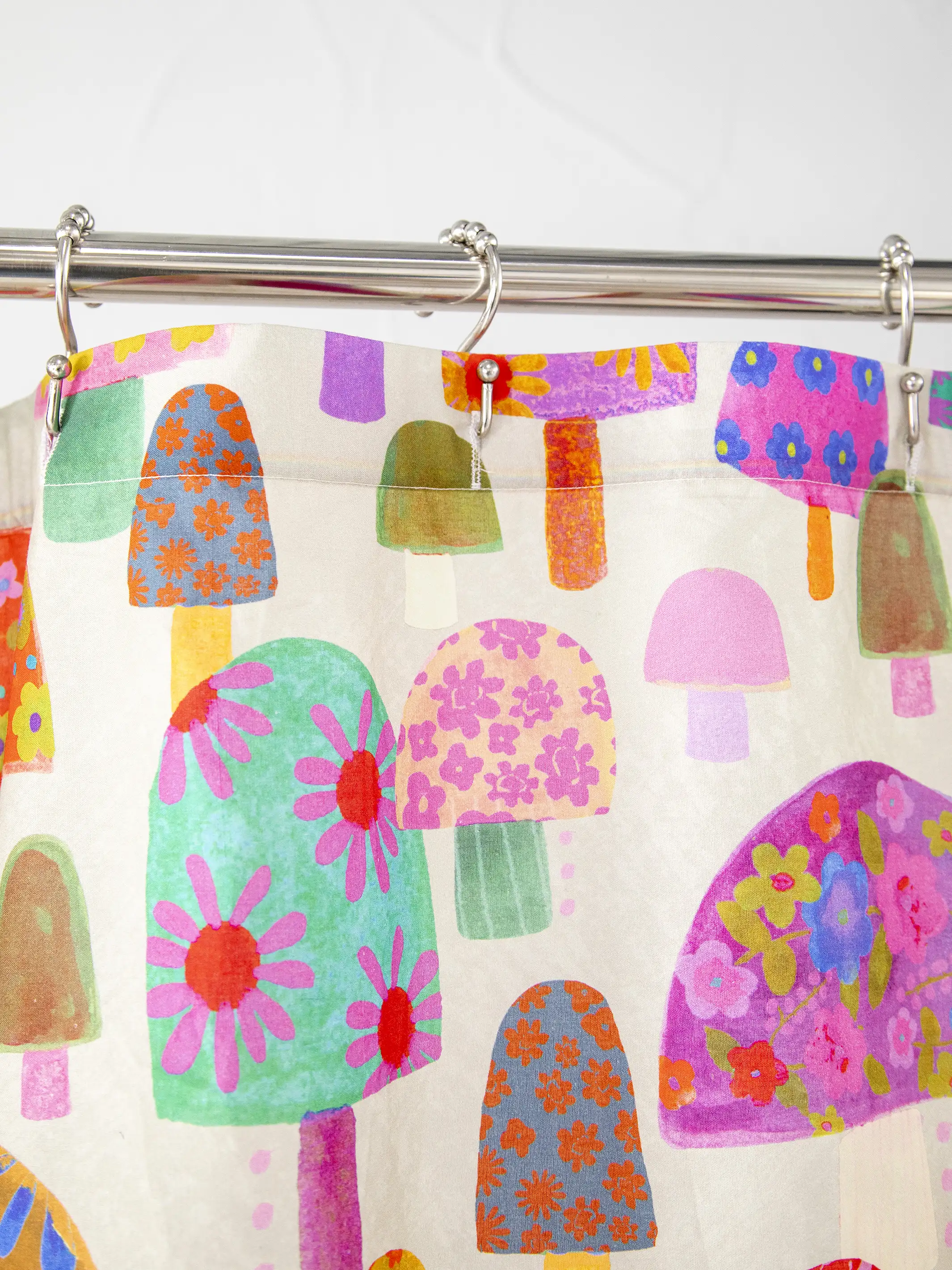Boho Shower Curtain - Mushroom Garden