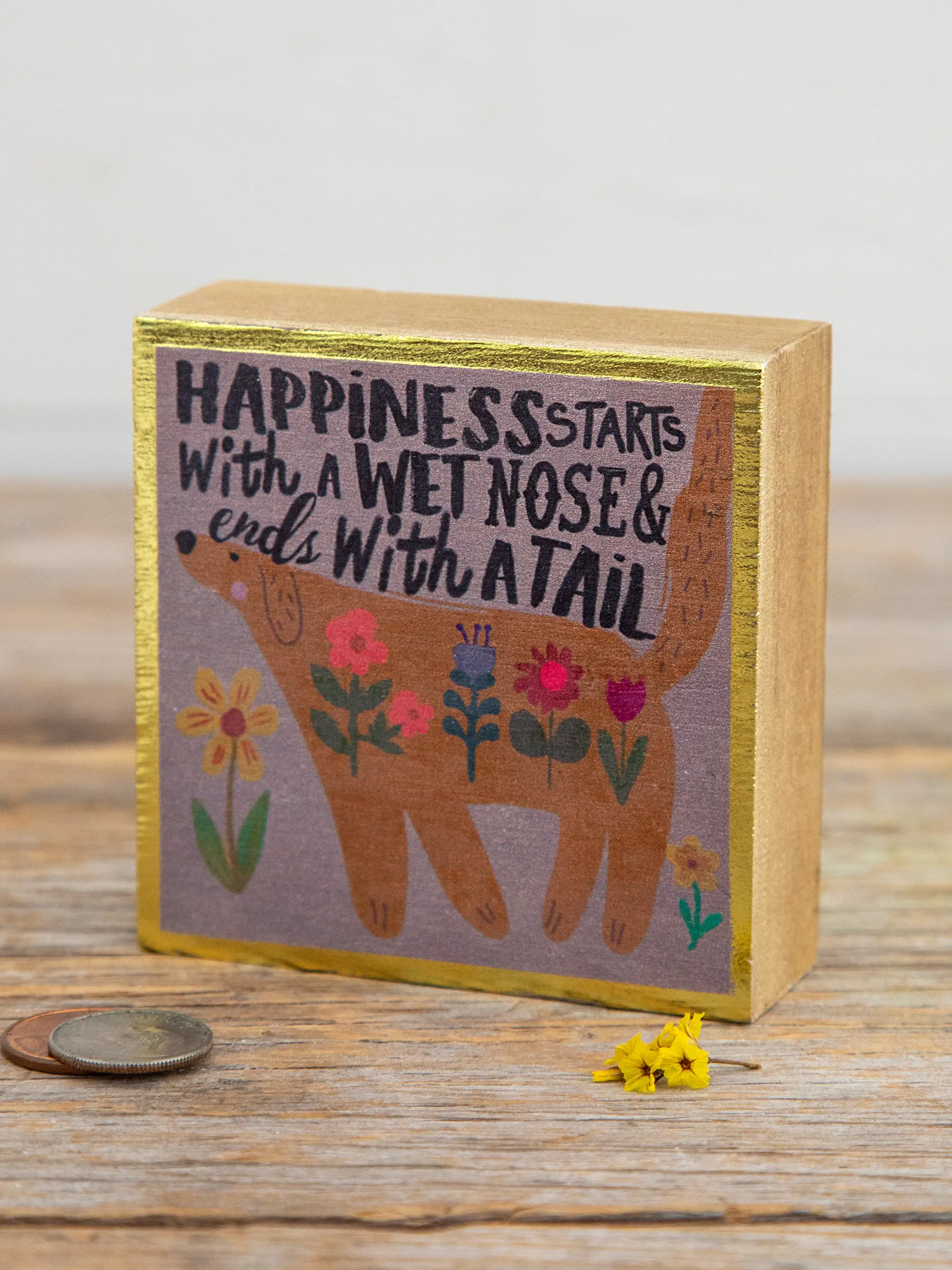 Tiny Block Keepsake - Happiness Starts With
